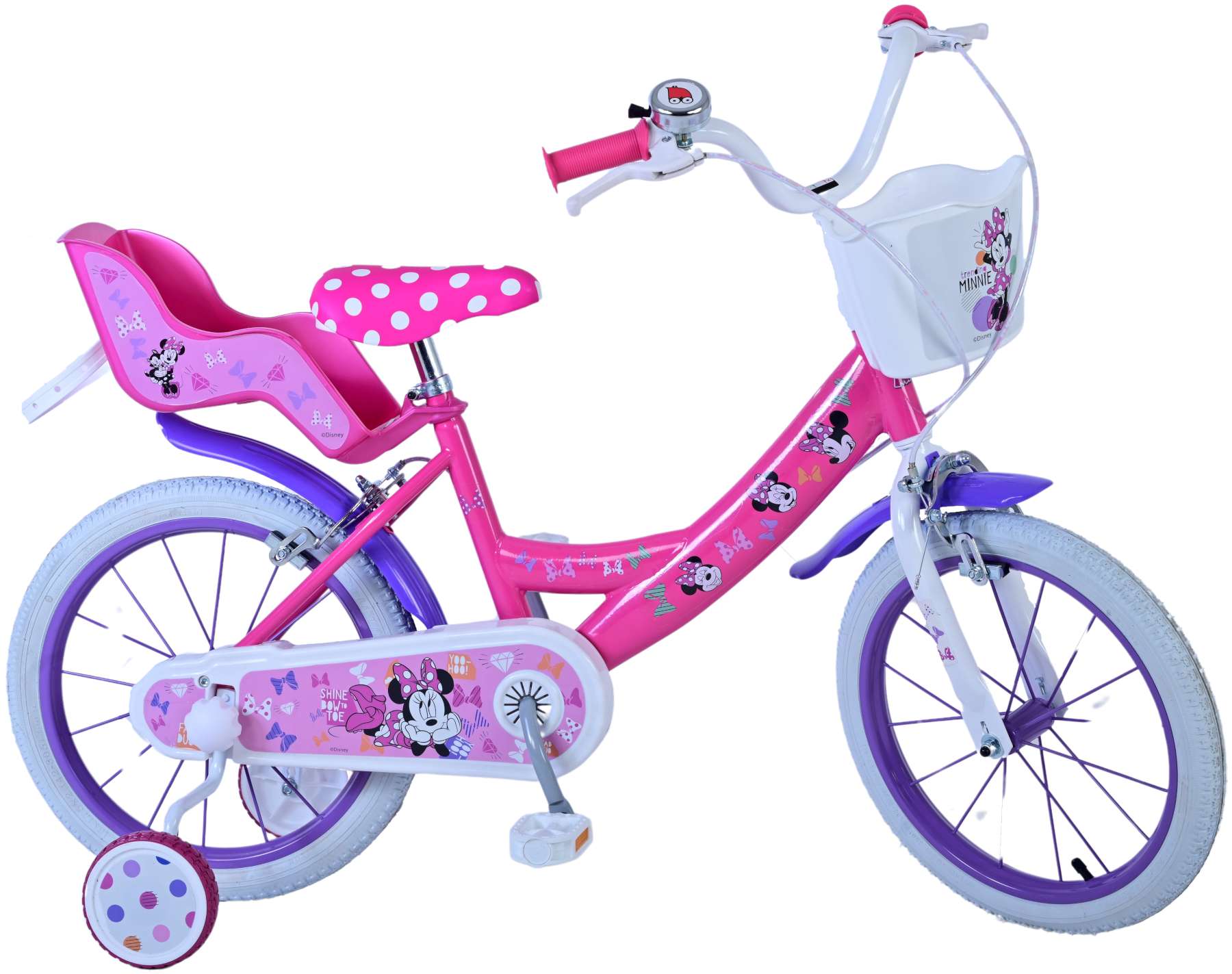 Kinderfahrrad Minnie Cutest Ever! für Mädchen 16 Zoll Kinderrad Rosa