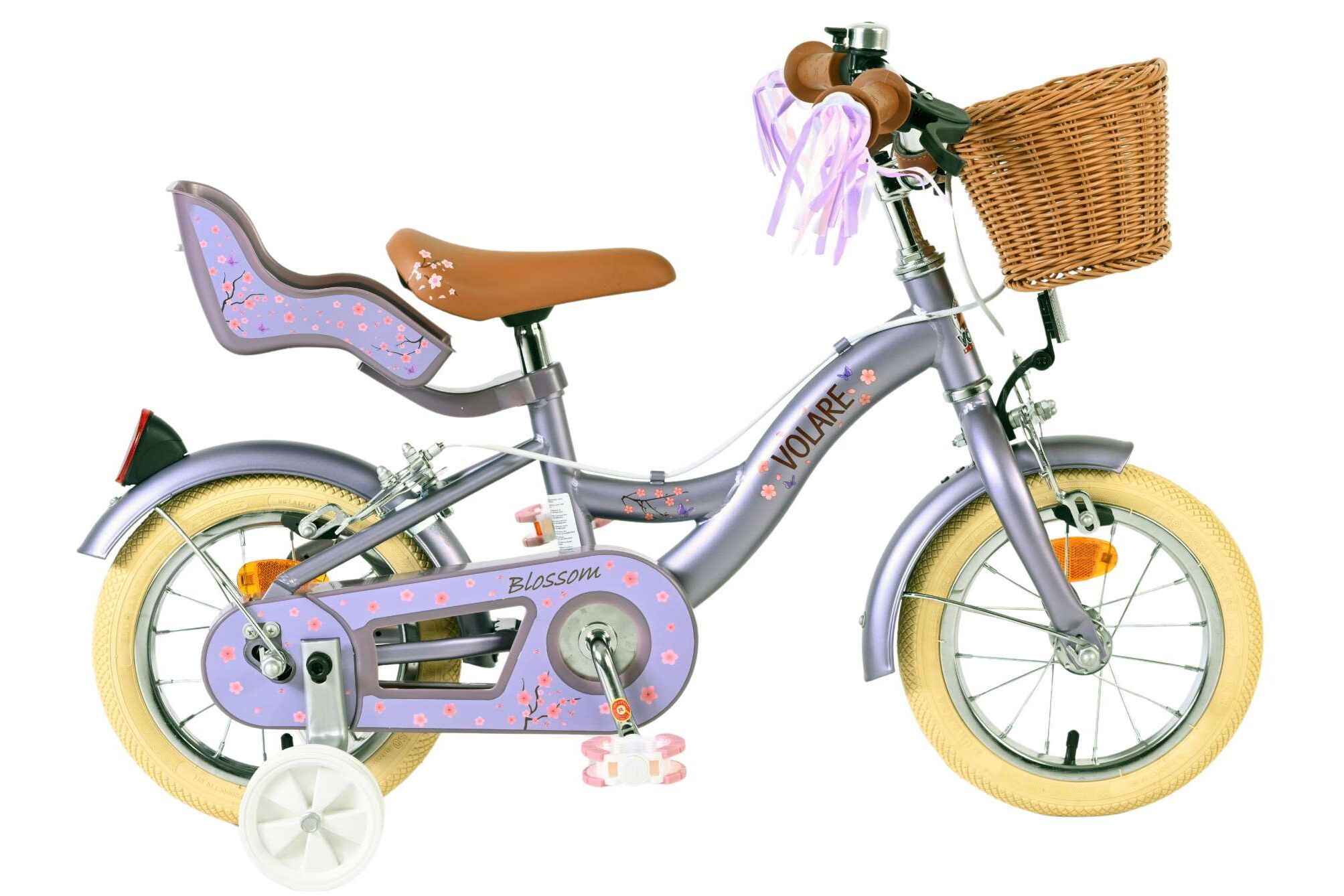 Kinderfahrrad Blossom für Mädchen 12 Zoll Kinderrad in Lila, Zwei Handbremsen Kinderfahrrad Blossom für Mädchen 12 Zoll Kinderrad in Lila, Zwei Handbremsen