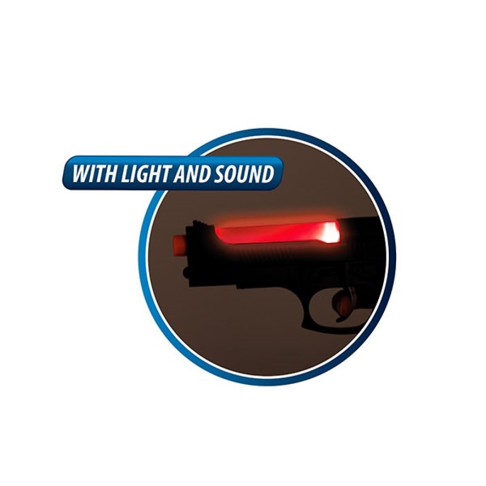Polizei-Set Handschellen Pistole mit Licht Sound