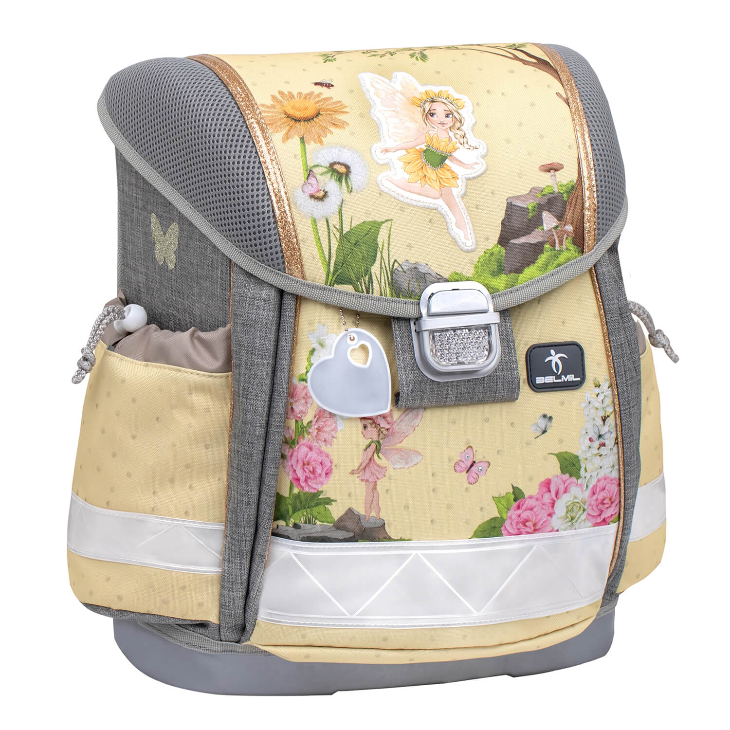 Rucksack Classy ergonomisches Schulranzen-Set 4-teilig "Fairy Garden"