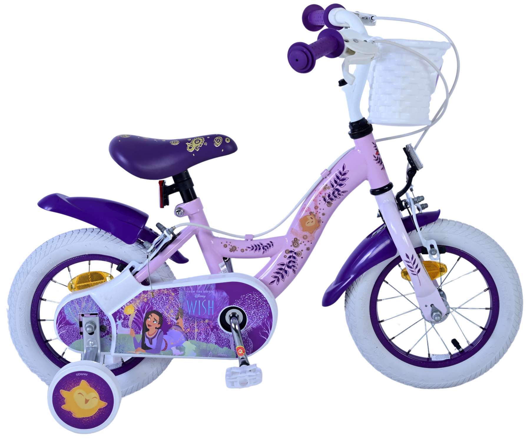 Kinderfahrrad Disney Wish für Mädchen 12 Zoll Kinderrad in Lila 