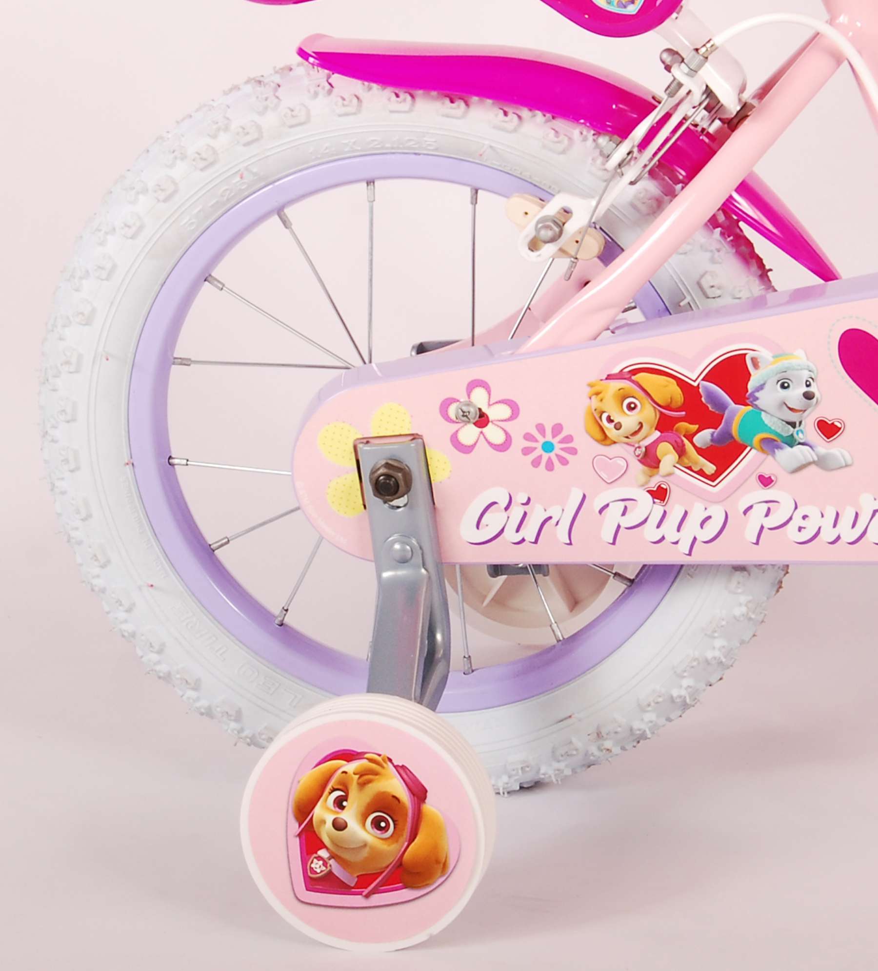 Kinderfahrrad Paw Patrol für Mädchen 14 Zoll Kinderrad Rosa Fahrrad