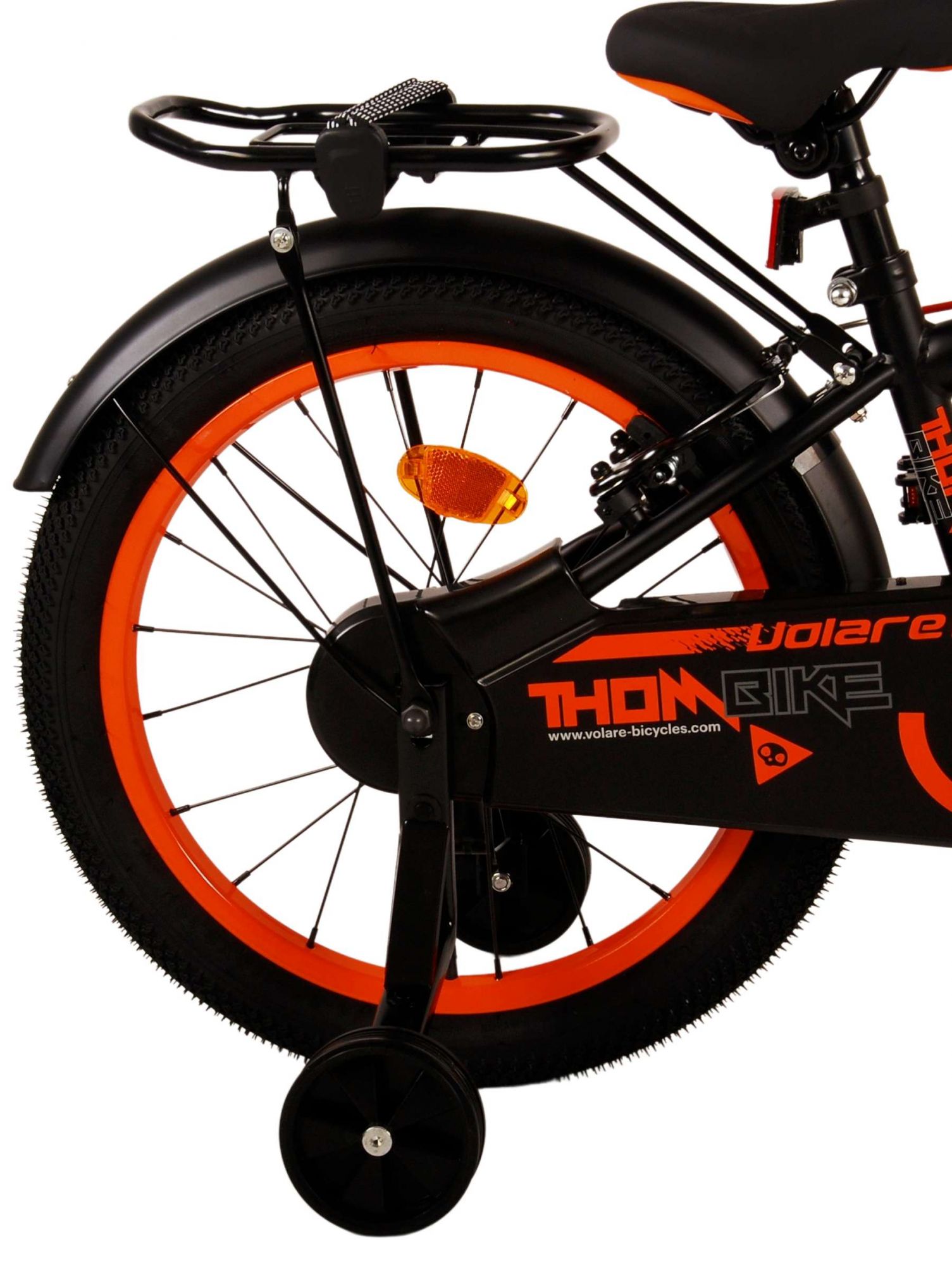 Kinderfahrrad Thombike für Jungen 18 Zoll Kinderrad in Schwarz Orange