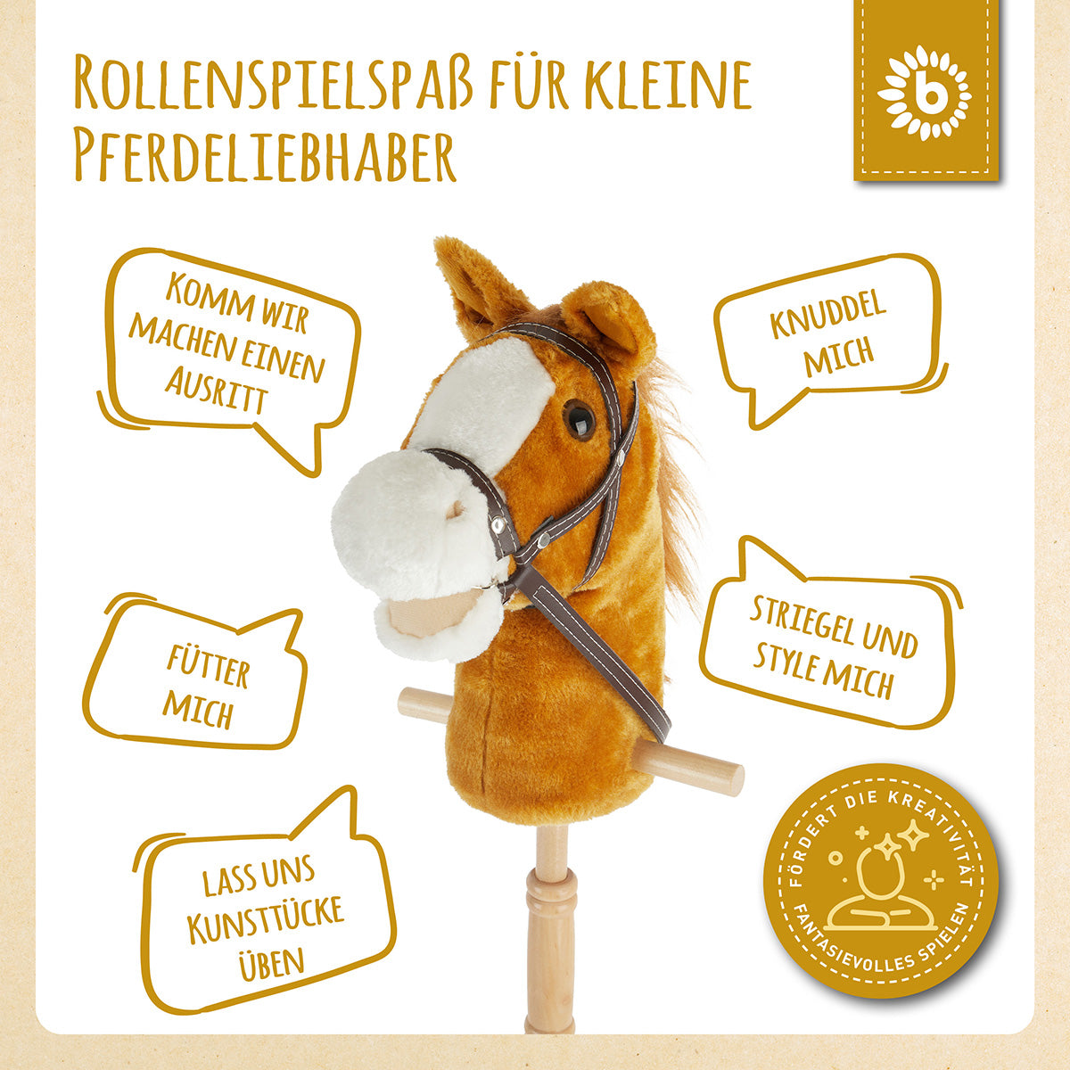 bieco Steckenpferd Brownie bieco Steckenpferd Brownie