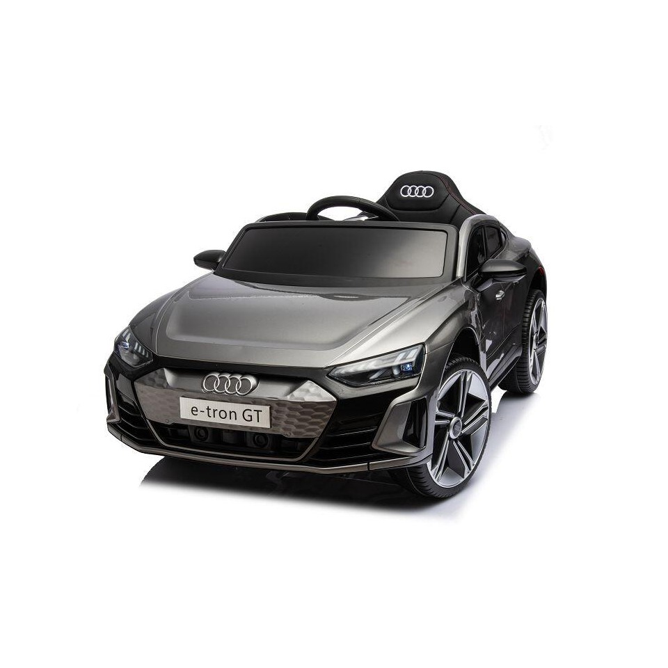 ES-Toys Kinderfahrzeug – Elektro Auto „Audi E-Tron GT“ – lizenziert – 12V7AH Akku und 2 Motoren- 2,4Ghz + MP3 + Leder + EVA – Blau