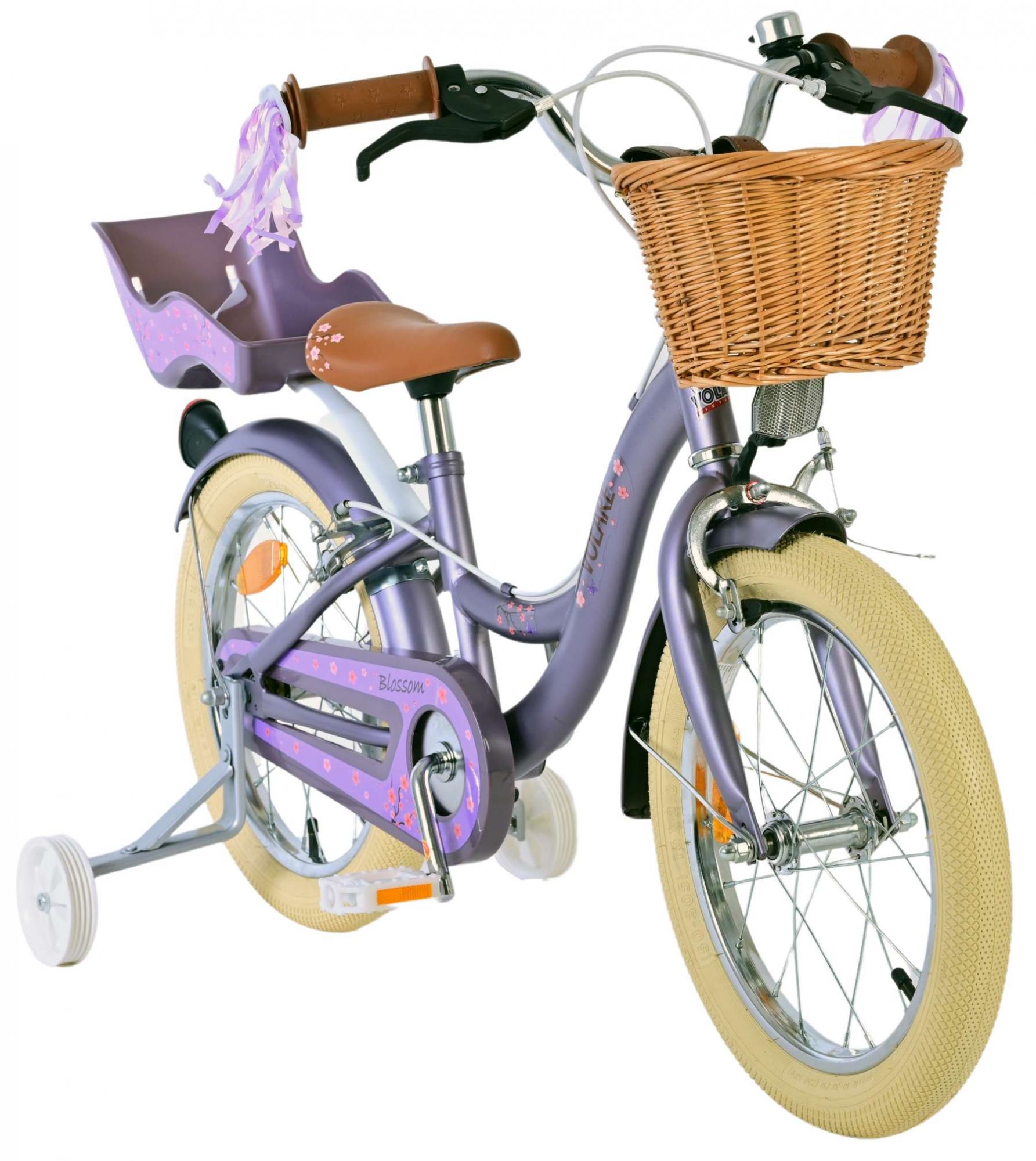 Kinderfahrrad Blossom für Mädchen Fahrrad 16 Zoll Kinderrad in Lila