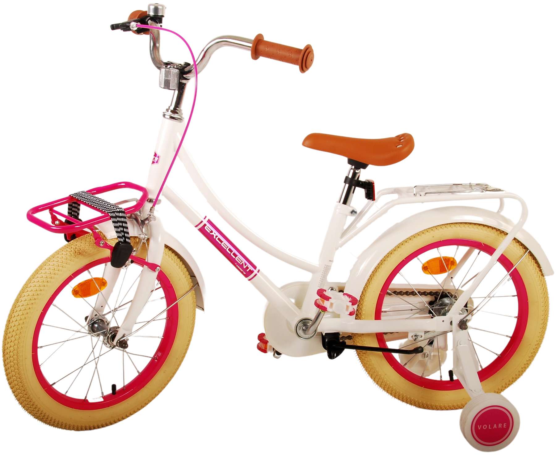 Kinderfahrrad Excellent Fahrrad für Mädchen 16 Zoll Kinderrad in Weiß