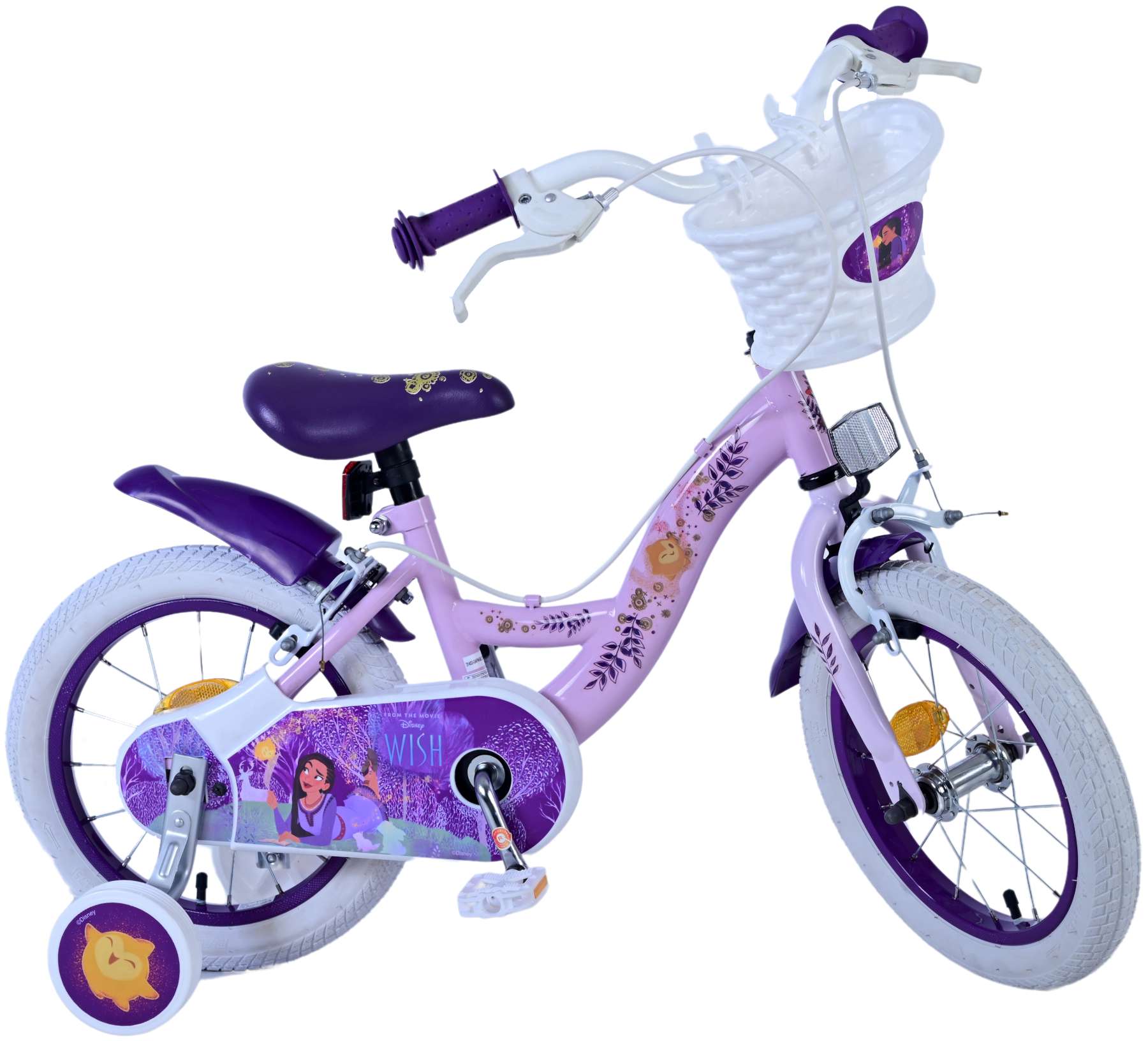 Kinderfahrrad Disney Wish Fahrrad für Mädchen Rosa 14 Zoll Kinderrad