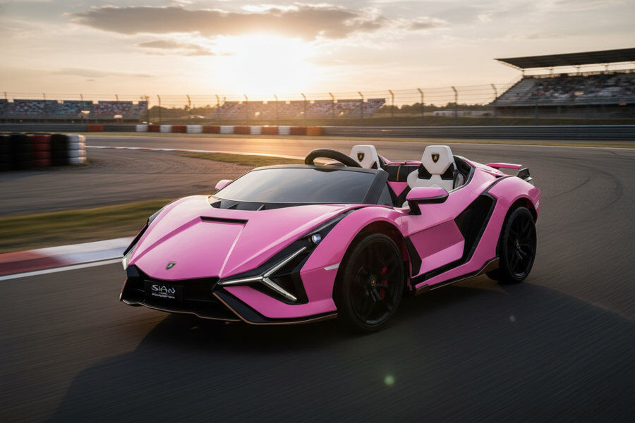 ES-Toys Kinderfahrzeug – Elektro Auto „Lamborghini SIAN 2 Sitzer“ – lizenziert – 24V Akku, 4 Motoren- 2,4Ghz Fernsteuerung, MP3, Ledersitz+EVA – Pink ES-Toys Kinderfahrzeug – Elektro Auto „Lamborghini SIAN 2 Sitzer“ – lizenziert – 24V Akku, 4 Motoren- 2,4Ghz Fernsteuerung, MP3, Ledersitz+EVA – Pink