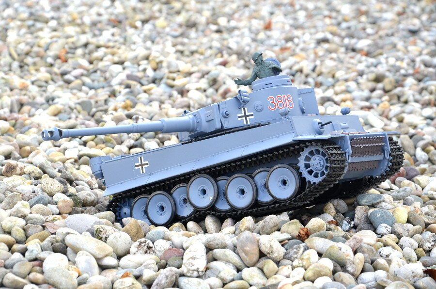 RC Panzer "German Tiger I" 1:16 Graumit mit Rauch und Sound