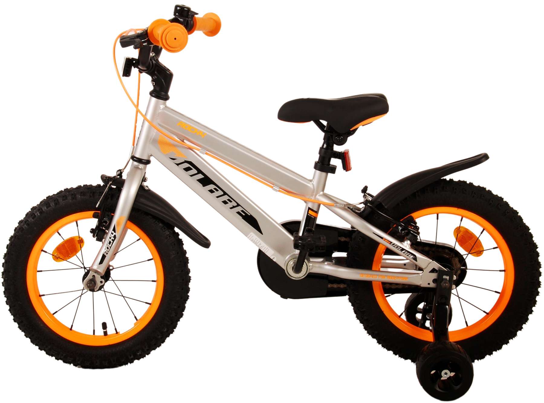 Kinderfahrrad Rocky Kinderfahrrad für Jungen 14 Zoll Kinderrad in Grau