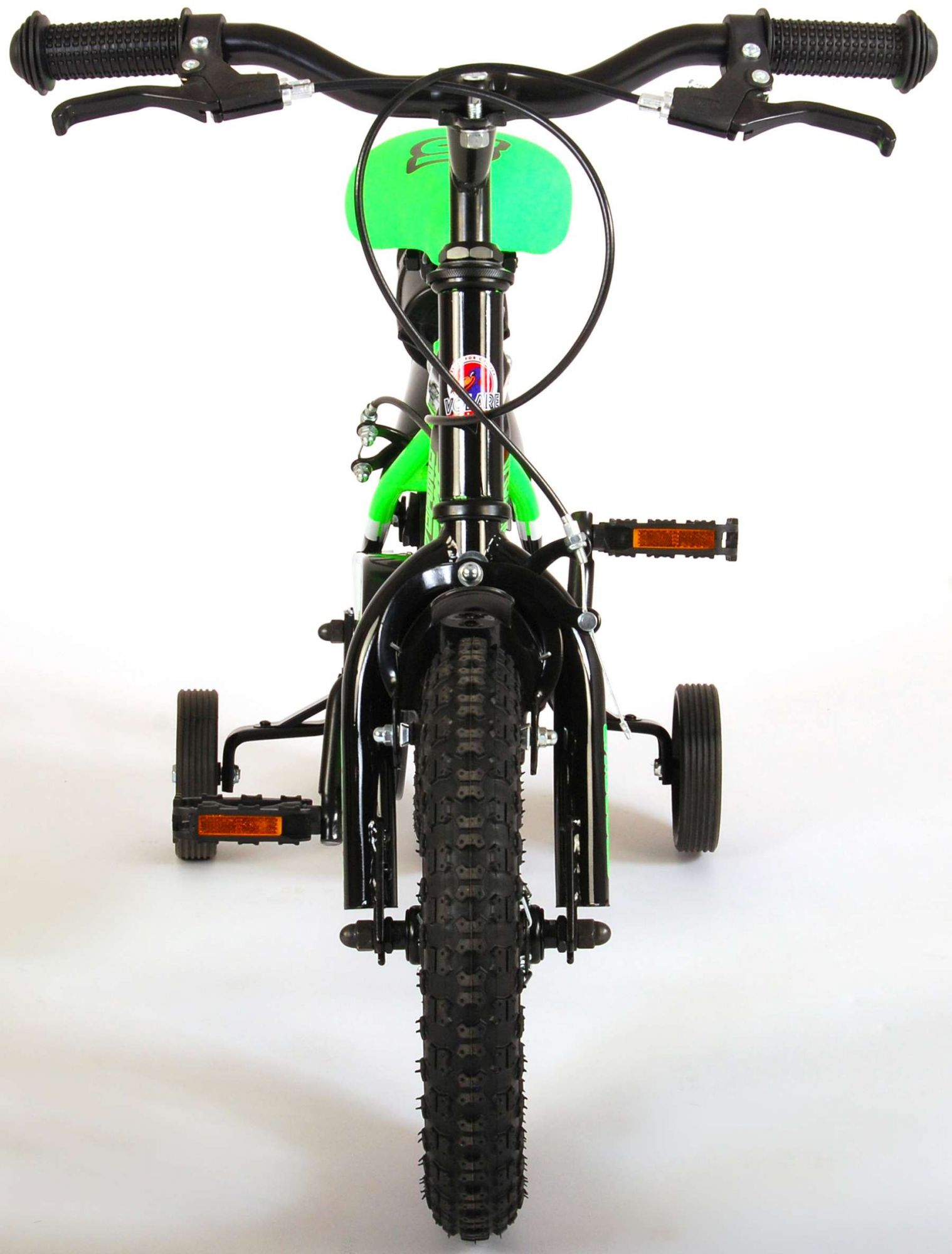 Kinderfahrrad Sportivo für Jungen 12 Zoll Kinderrad Neongrün Schwarz