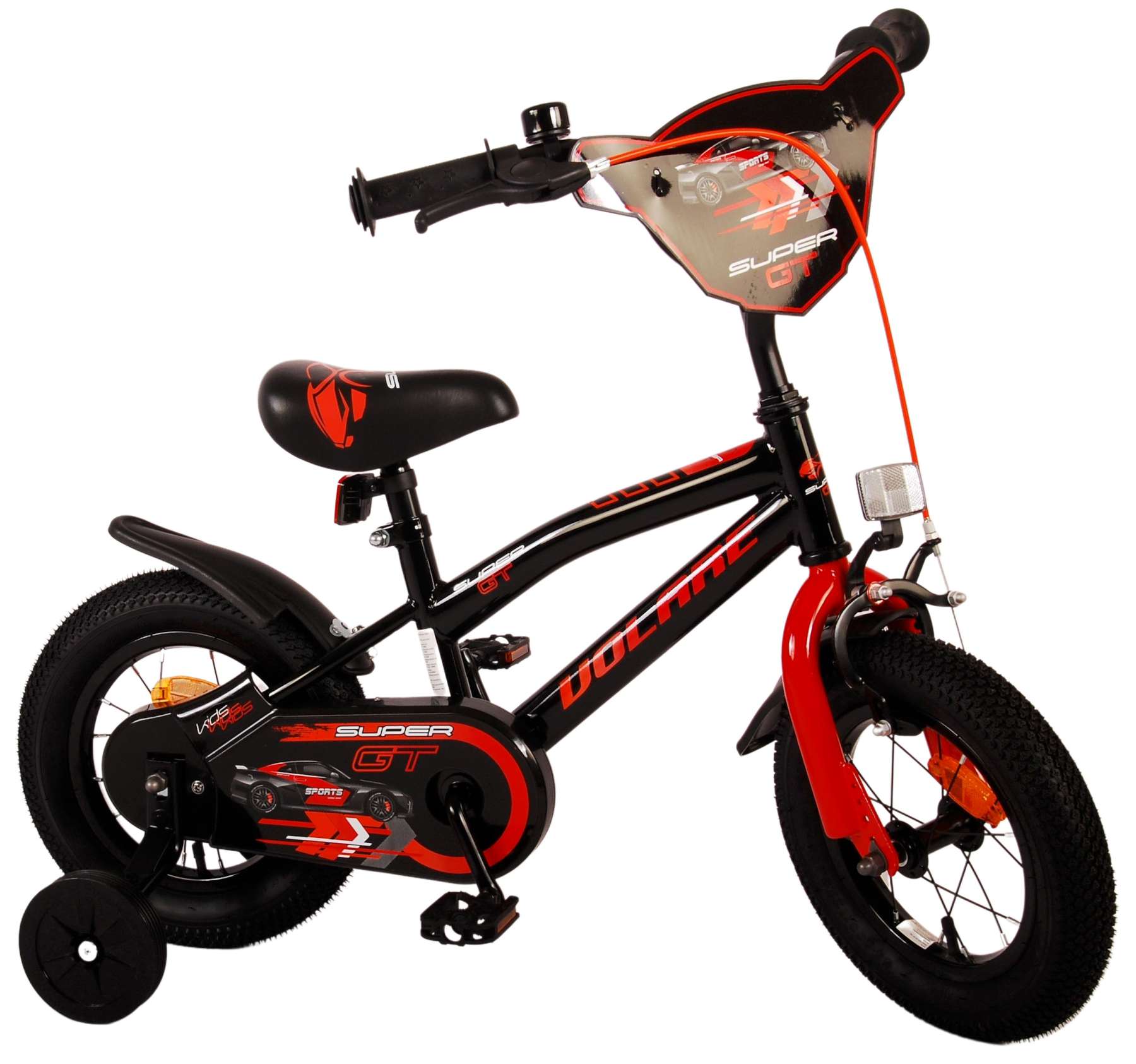 Kinderfahrrad Super GT für Jungen 12 Zoll Kinderrad in Rot Fahrrad