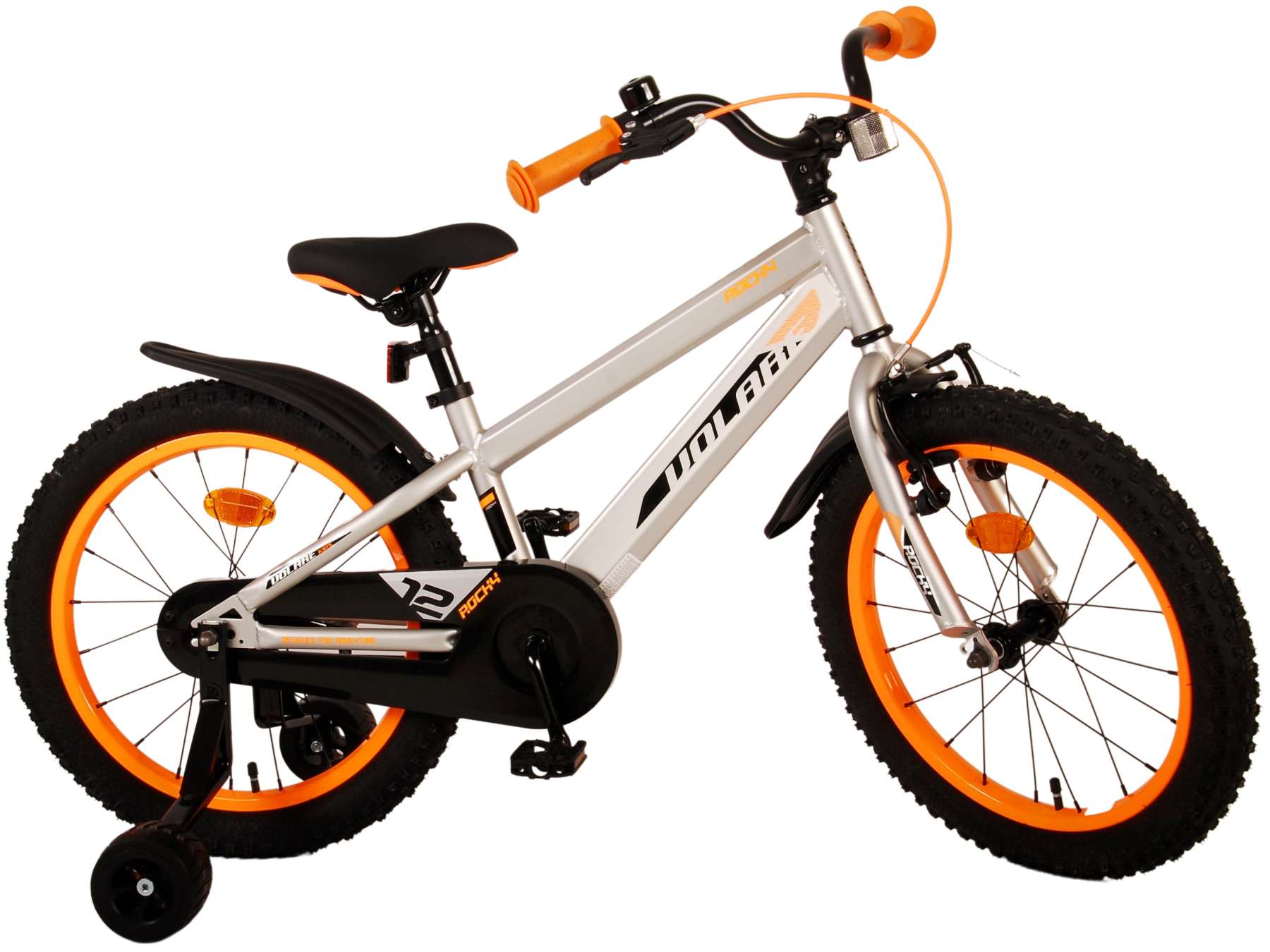 Kinderfahrrad Rocky Fahrrad für Jungen 18 Zoll Kinderrad in Grau