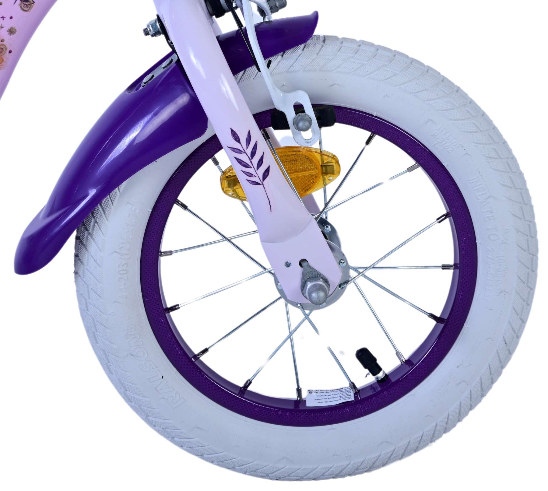 Kinderfahrrad Disney Wish für Mädchen 12 Zoll Kinderrad in Lila 