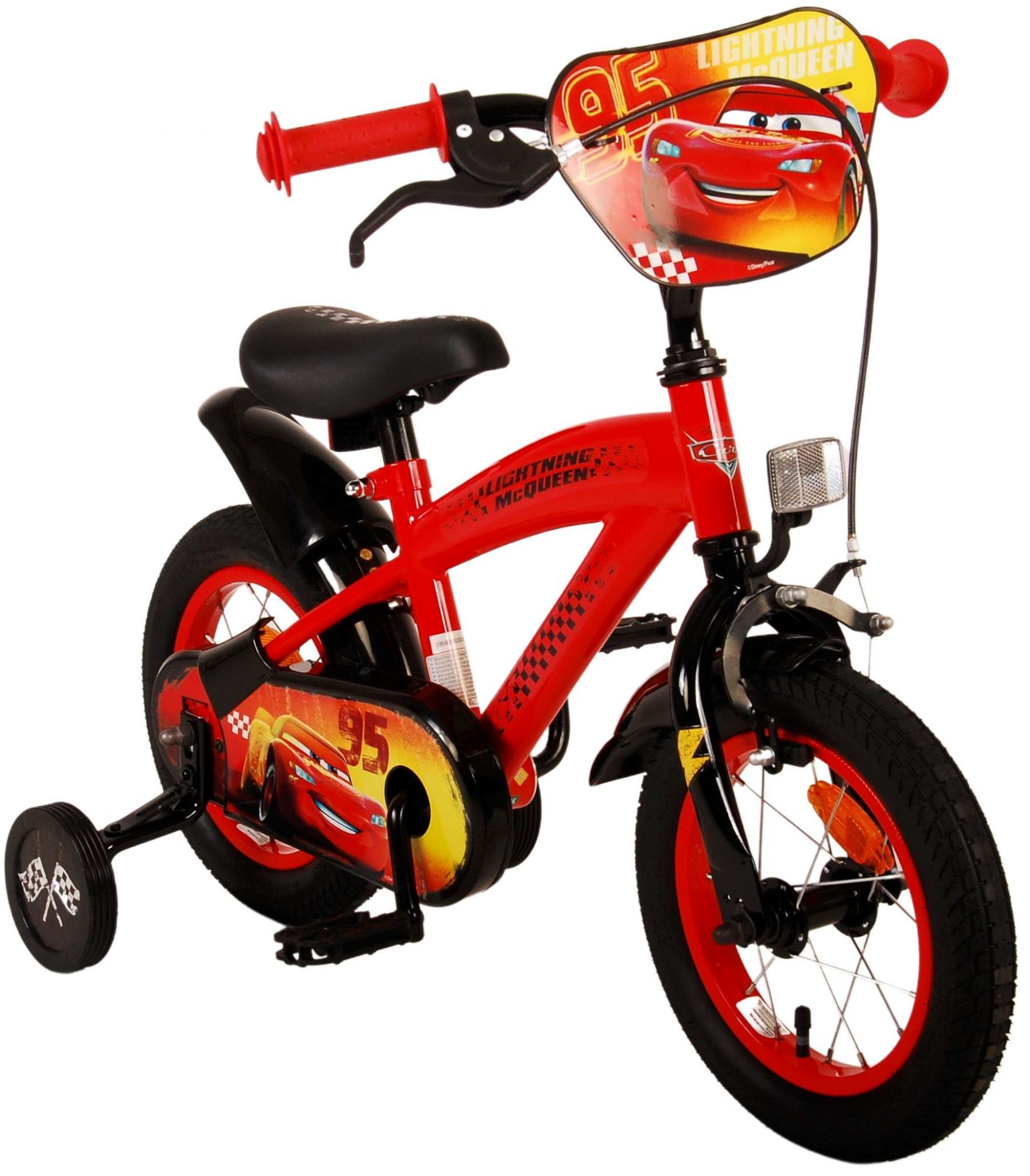 Kinderfahrrad Disney Cars für Jungen 12 Zoll Kinderrad in Rot