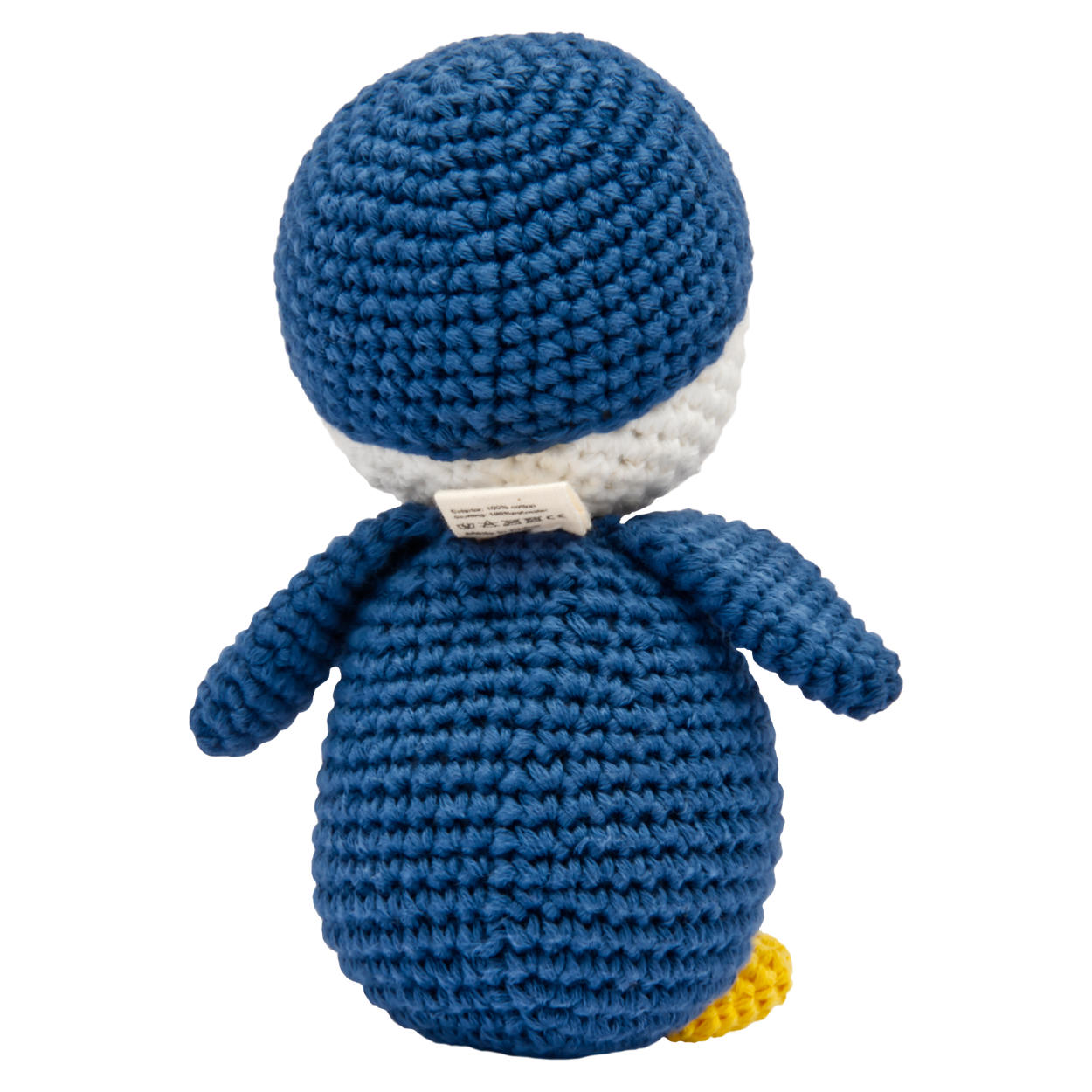 Handgestrickter Pinguin gehäkelt aus Baumwolle Spielzeug 16 cm Handgestrickter Pinguin gehäkelt aus Baumwolle Spielzeug 16 cm