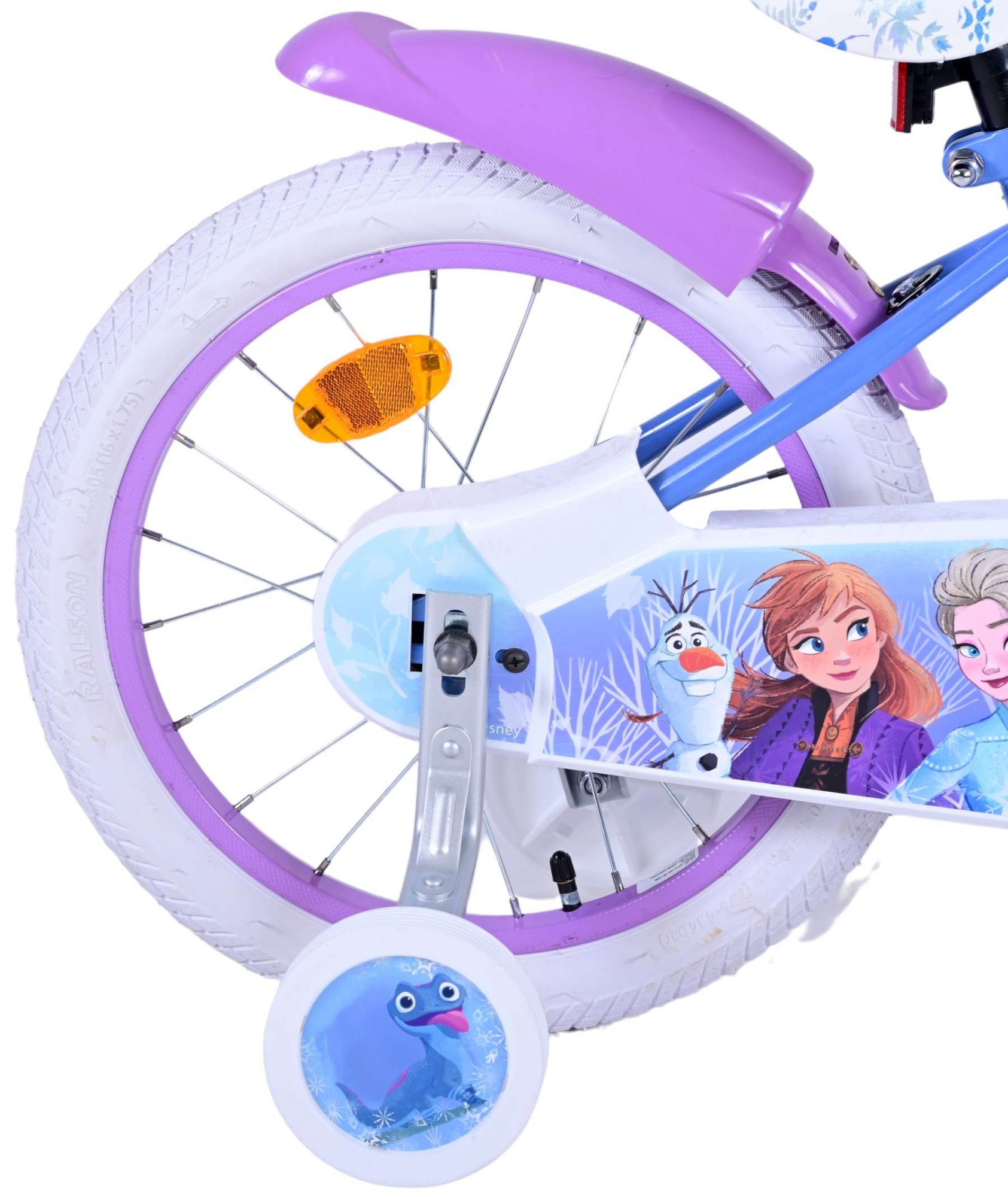 Kinderfahrrad Disney Frozen 2 für Mädchen 16 Zoll Kinderrad Blau/Lila