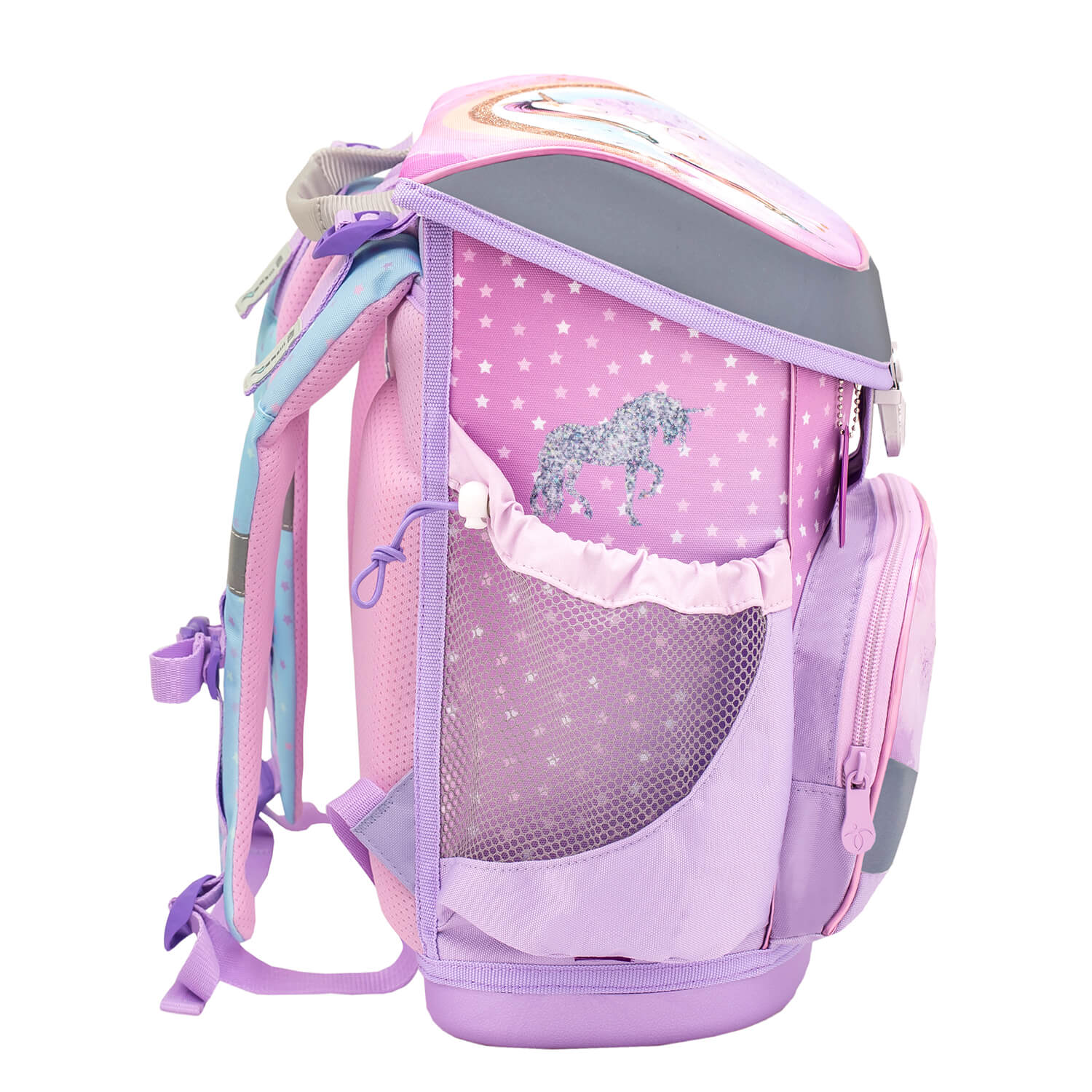 Belmil Mini-Fit ergonomisches Schulranzen-Set 4-teilig "Rainbow Unicorn" mit Brustgurt Belmil Mini-Fit ergonomisches Schulranzen-Set 4-teilig "Rainbow Unicorn" mit Brustgurt