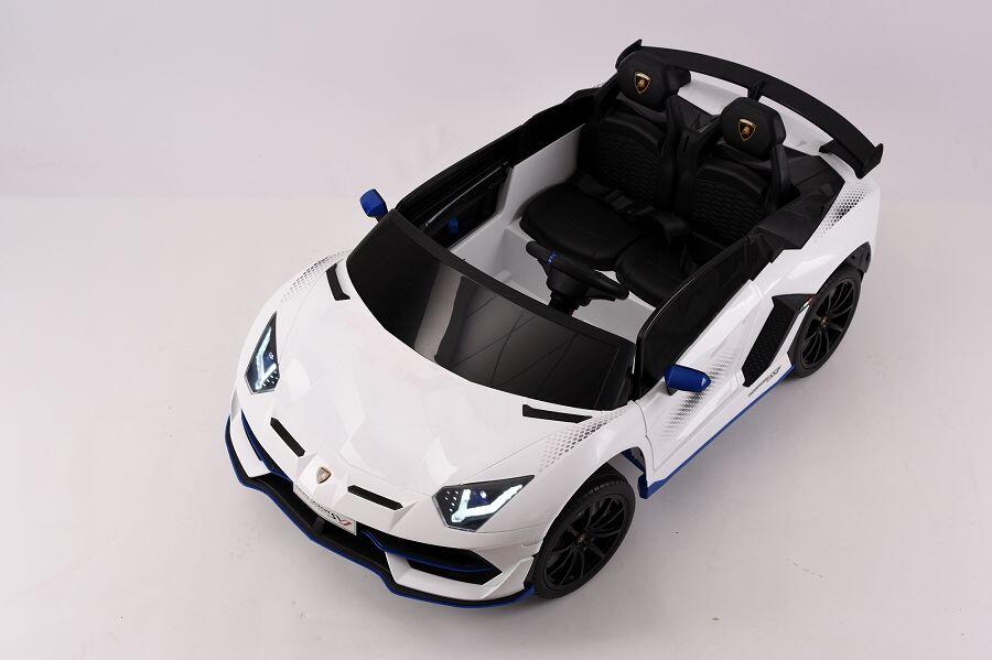 Elektro Kinderfahrzeug "Lamborghini Aventador SVJ Xago 2 Sitzer" MP3, Ledersitz