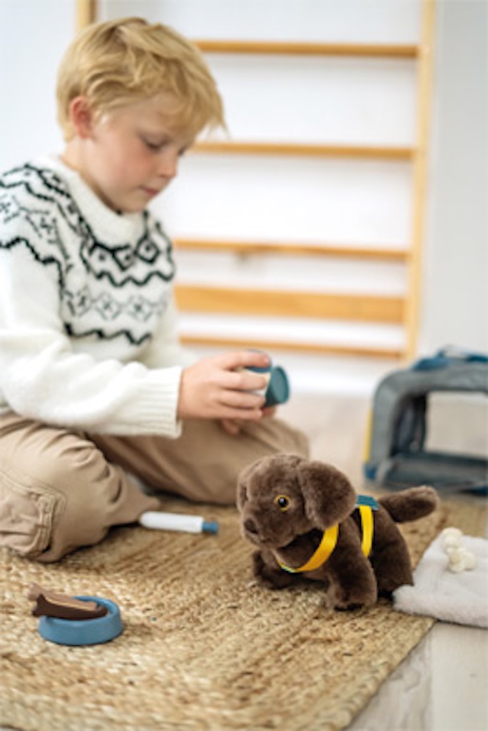 Hund mit Tasche und Pflege-Set Hund mit Tasche und Pflege-Set