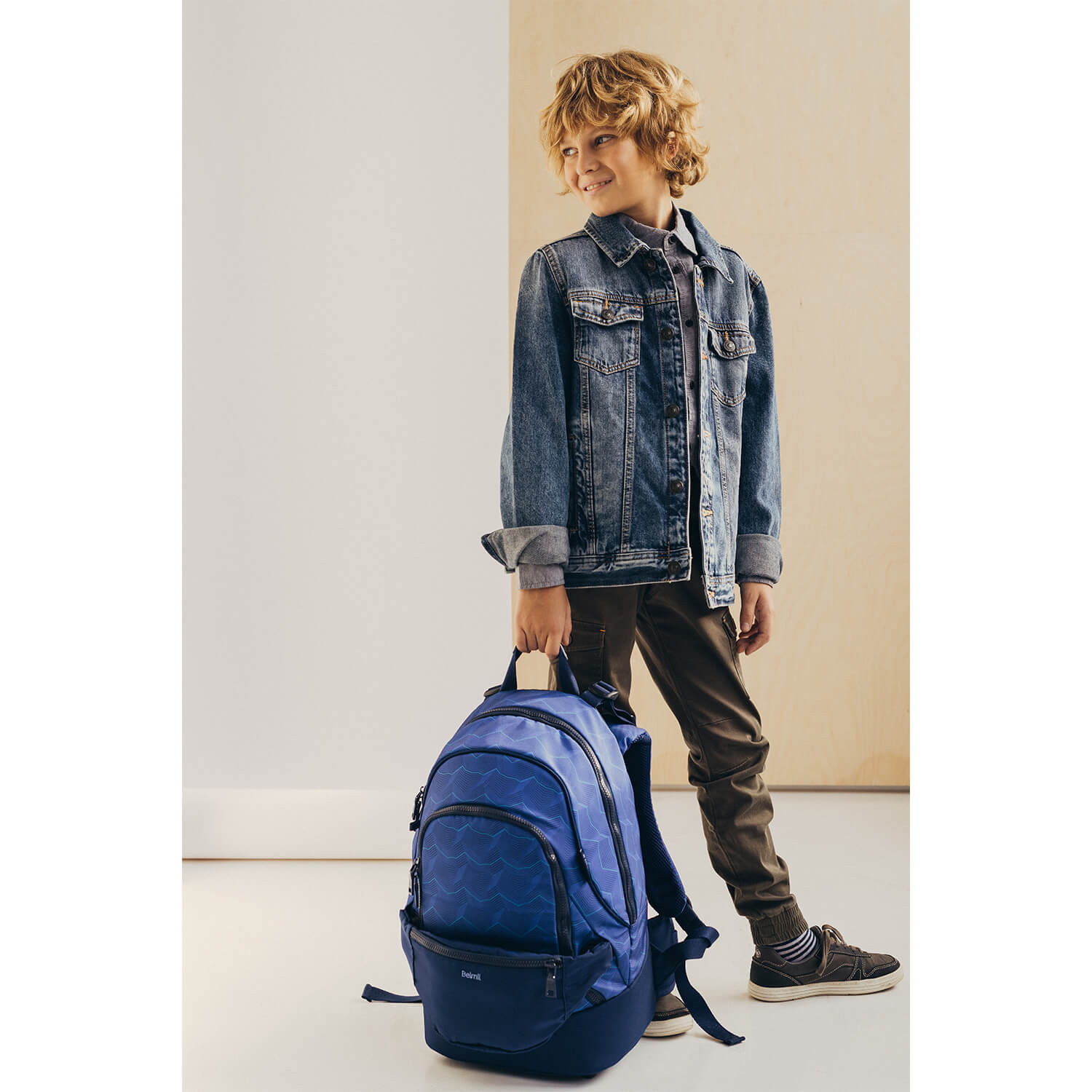 Ranzen 2-IN-1 Schultasche & Gürteltasche 2-teilig Rucksack Estate Blue