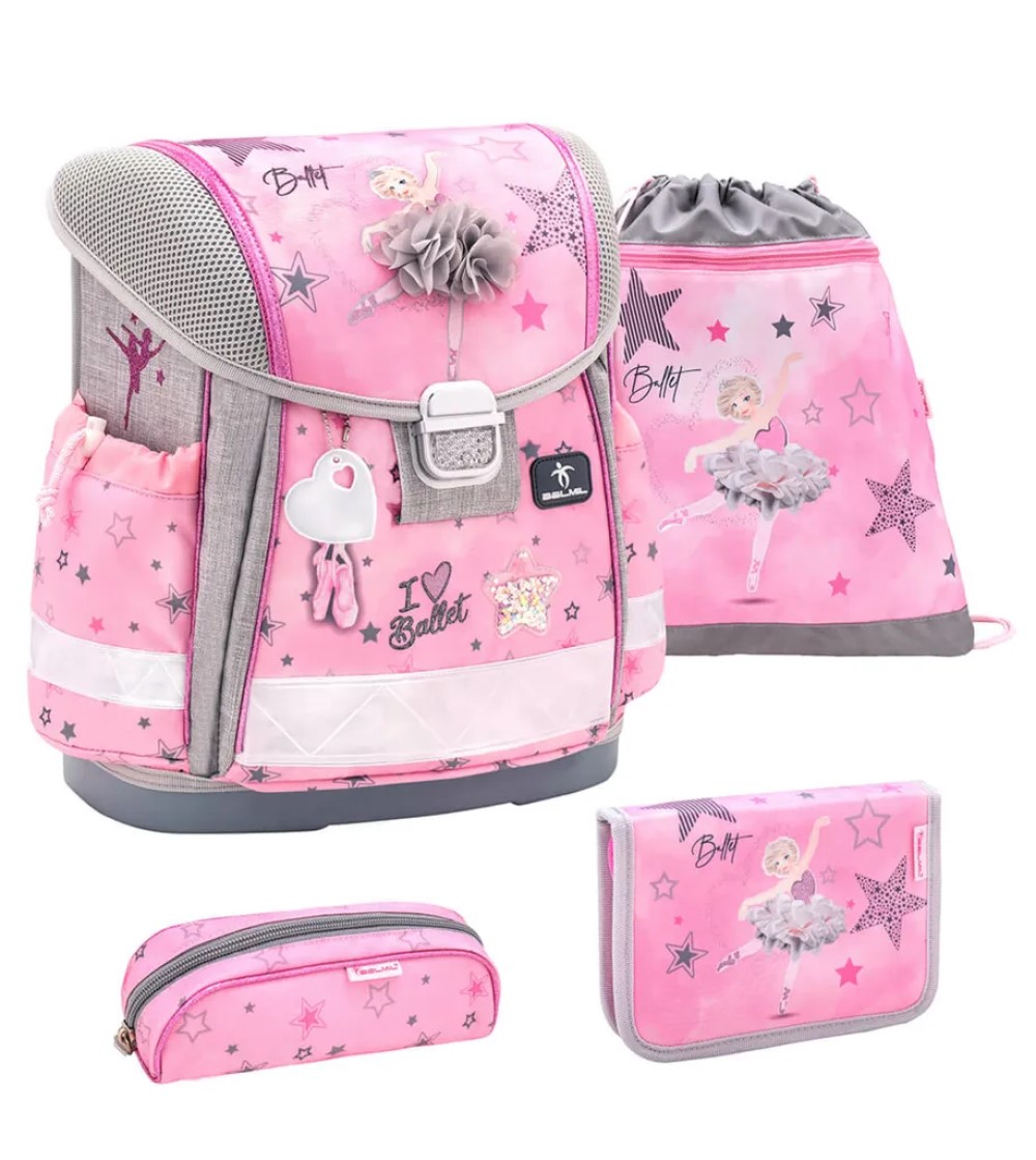 Belmil Classy ergonomisches Schulranzen-Set 4-teilig "Ballet Light Pink" mit Brustgurt Belmil Classy ergonomisches Schulranzen-Set 4-teilig "Ballet Light Pink" mit Brustgurt