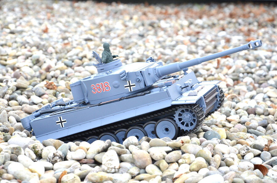 RC Panzer "German Tiger I" 1:16 Graumit mit Rauch und Sound