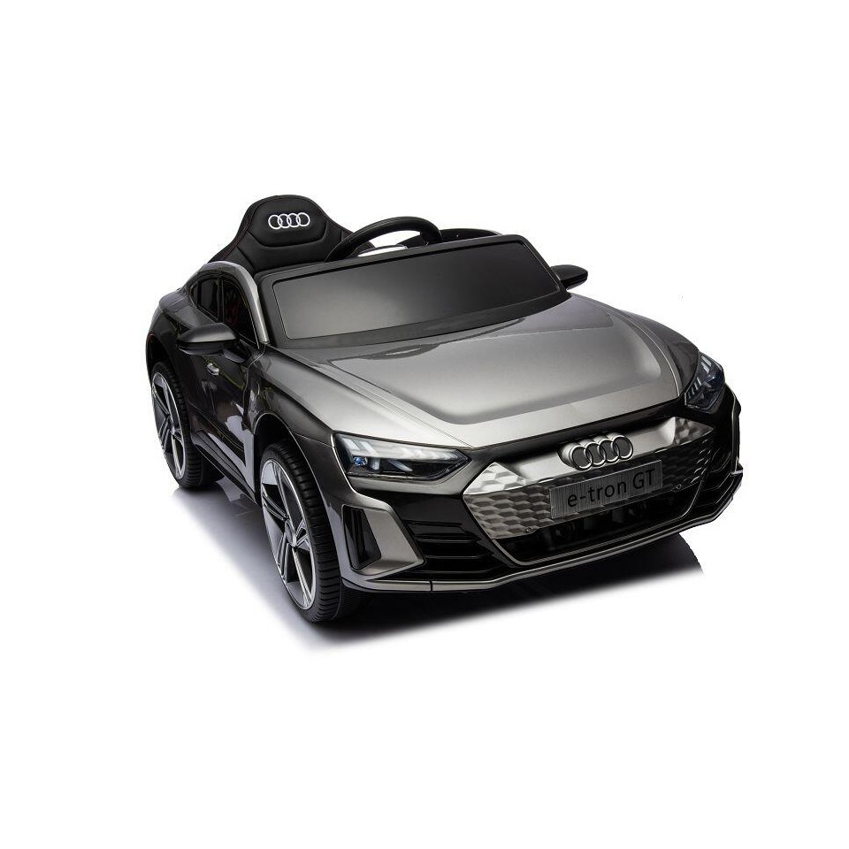 ES-Toys Kinderfahrzeug – Elektro Auto „Audi E-Tron GT“ – lizenziert – 12V7AH Akku und 2 Motoren- 2,4Ghz + MP3 + Leder + EVA – Blau