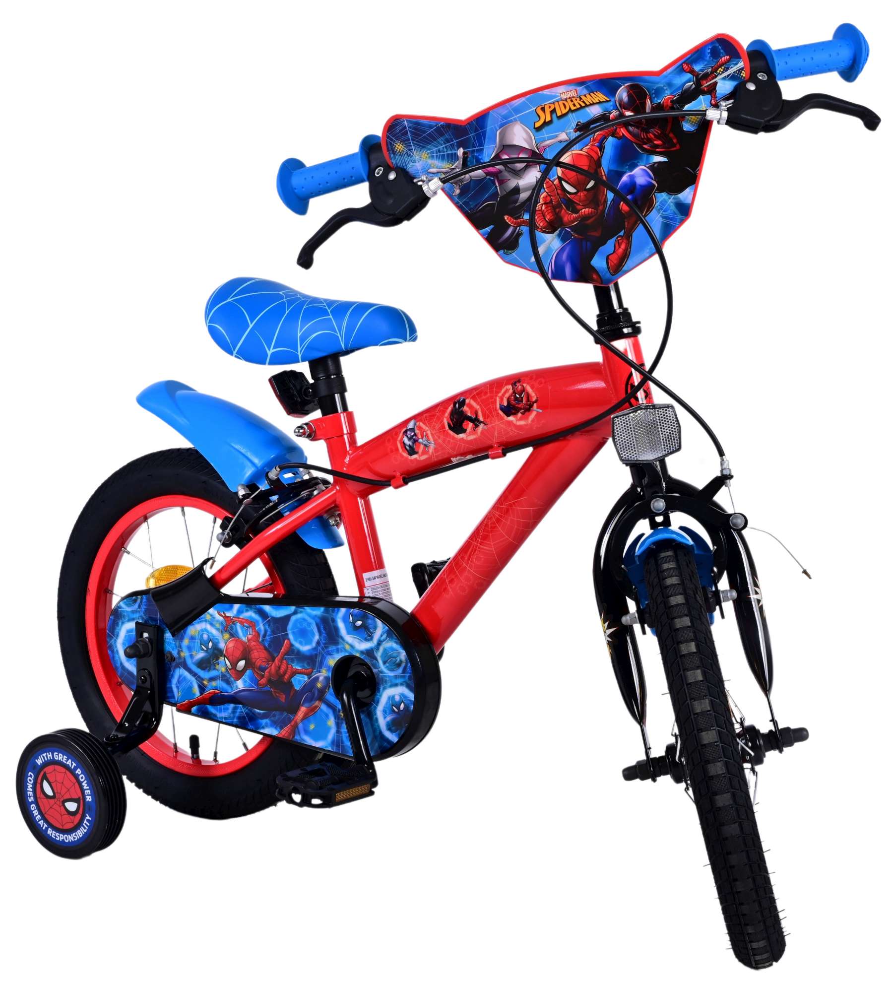 Kinderfahrrad Ultimate Spider-Man Jungen 14 Zoll Kinderrad Blau/Rot