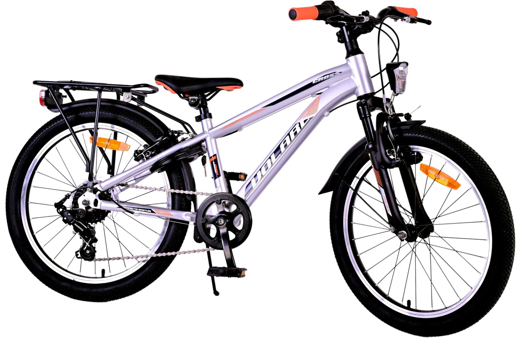 Kinderfahrrad Cross für Jungen 20 Zoll Kinderrad in Silber, 6 Gänge