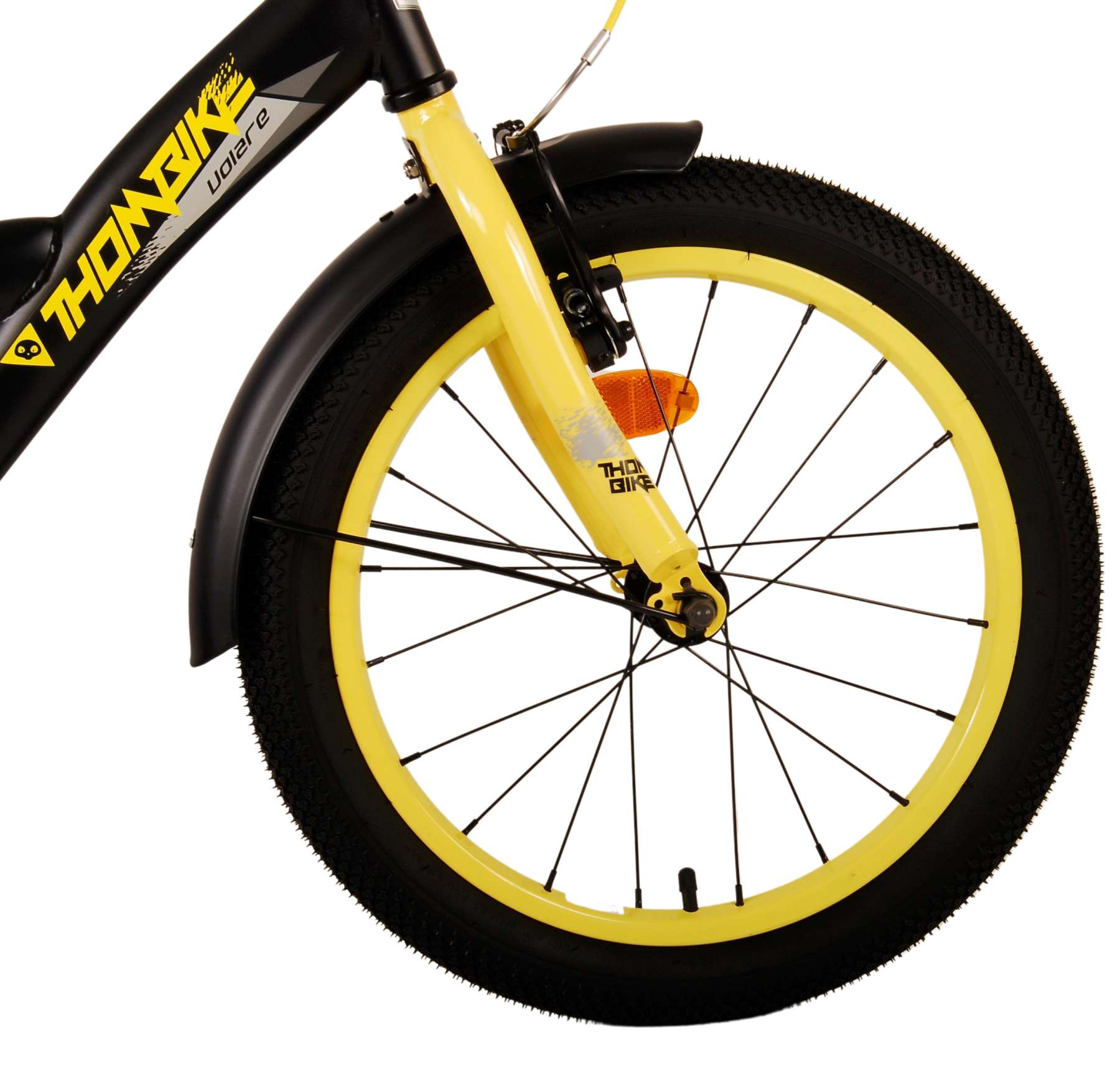 Kinderfahrrad Thombike für Jungen 18 Zoll Kinderrad in Schwarz Gelb