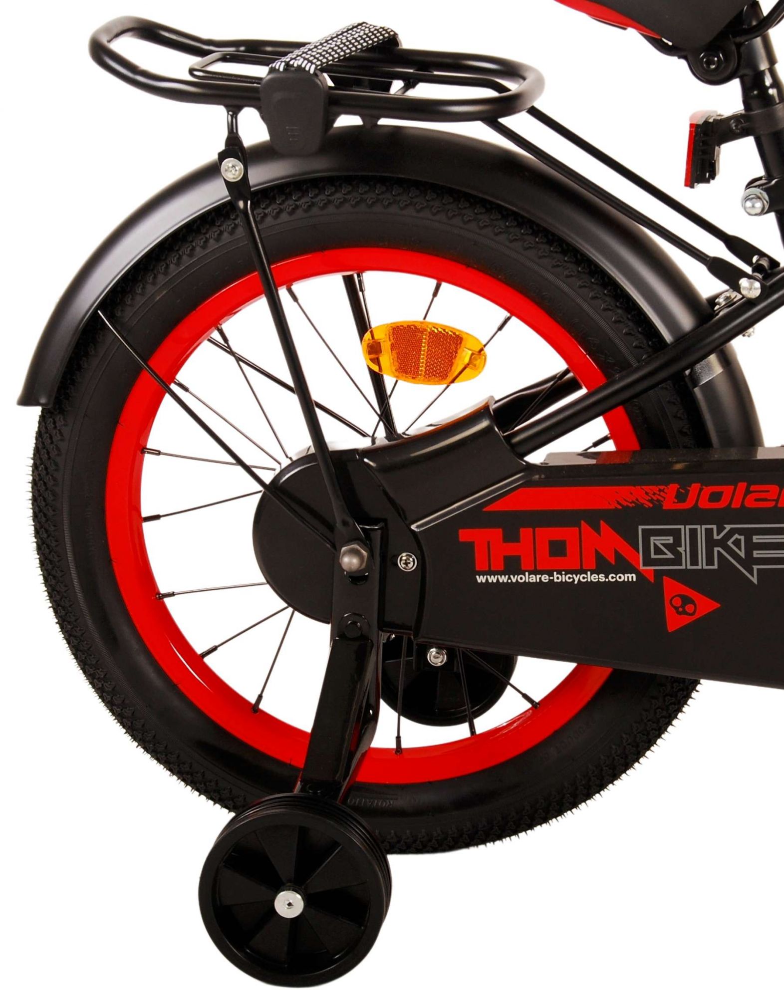 Kinderfahrrad Thombike für Jungen 16 Zoll Kinderrad in Schwarz Rot