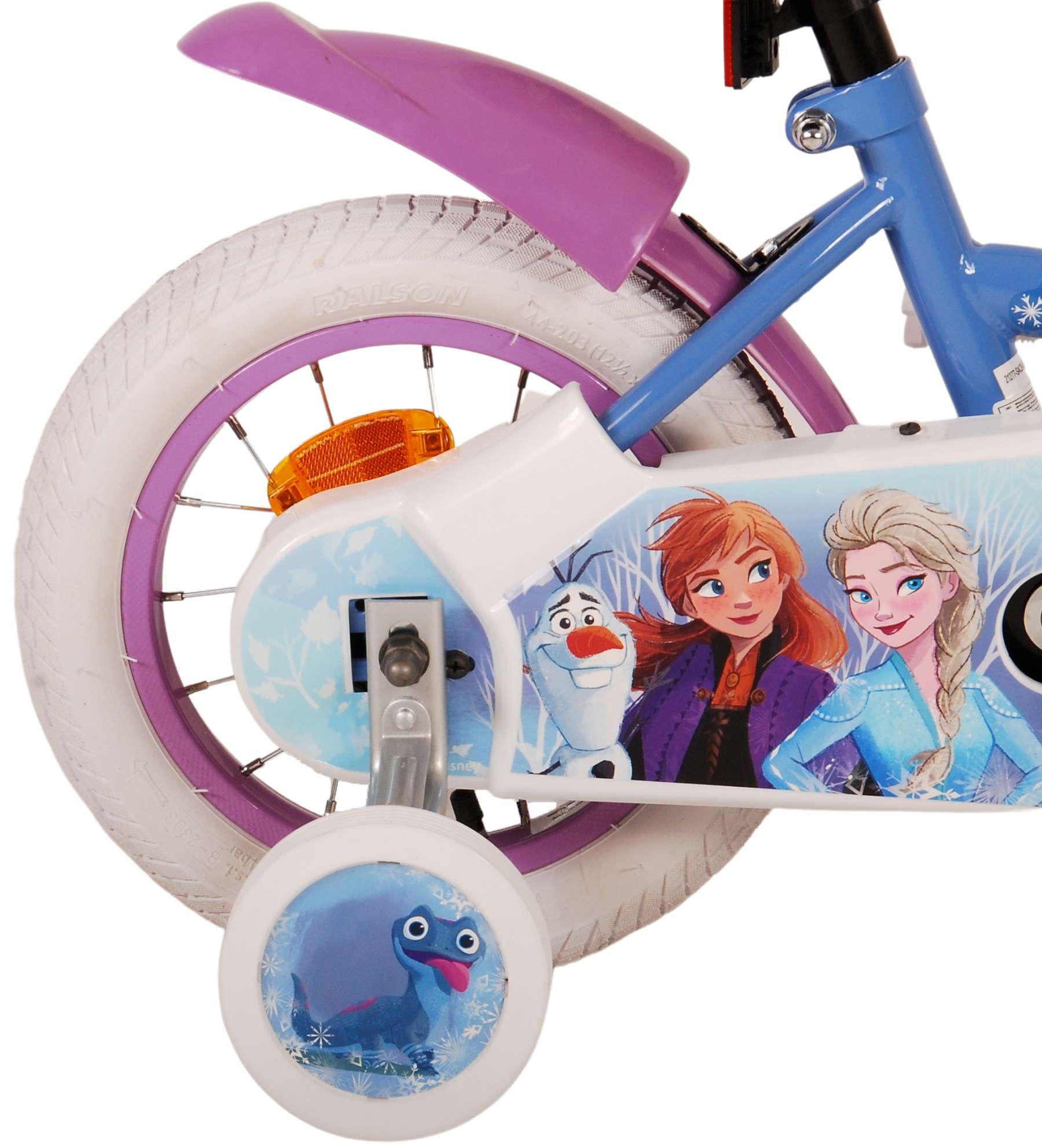 Kinderfahrrad Disney Frozen 2 für Mädchen 12 Zoll Kinderrad Blau/Lila