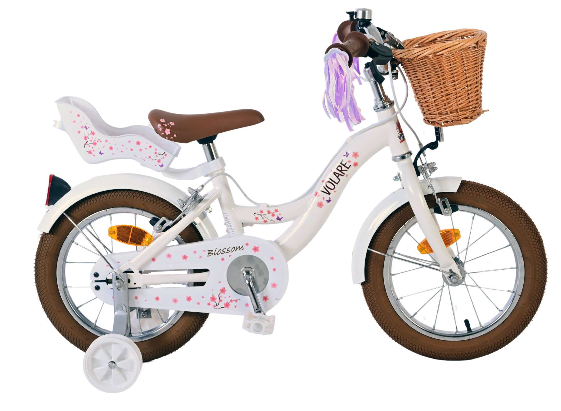 Kinderfahrrad Blossom für Mädchen 14 Zoll Kinderrad in Weiß