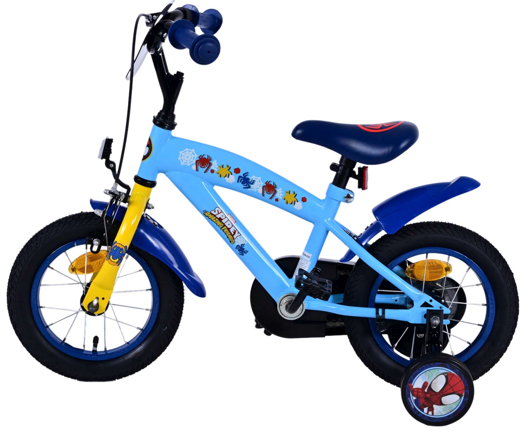 Kinderfahrrad Spidey für Jungen 12 Zoll Kinderrad in Blau