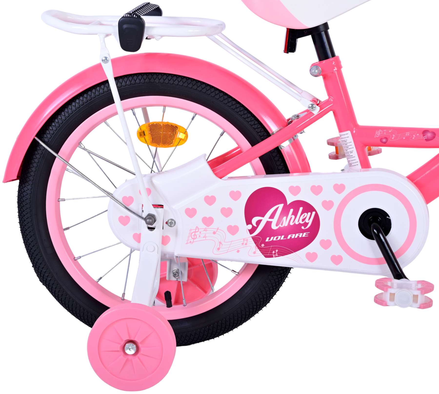 Kinderfahrrad Ashley Fahrrad für Mädchen 16 Zoll Kinderrad in Rosa/Rot