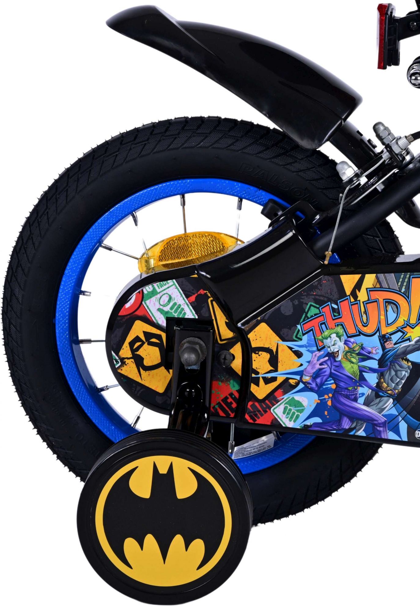 Kinderfahrrad Batman für Jungen 12 Zoll Kinderrad in Schwarz Fahrrad