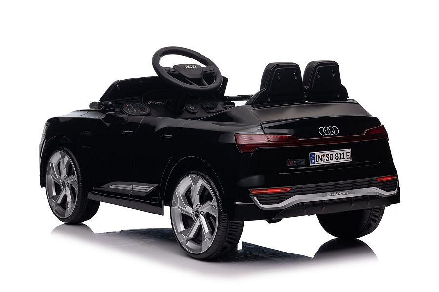ES-Toys Kinderfahrzeug – Elektro Auto „Audi SQ8“ – lizenziert – 12V Akku und 2 Motoren- 2,4Ghz + MP3 + Leder + EVA – Blau