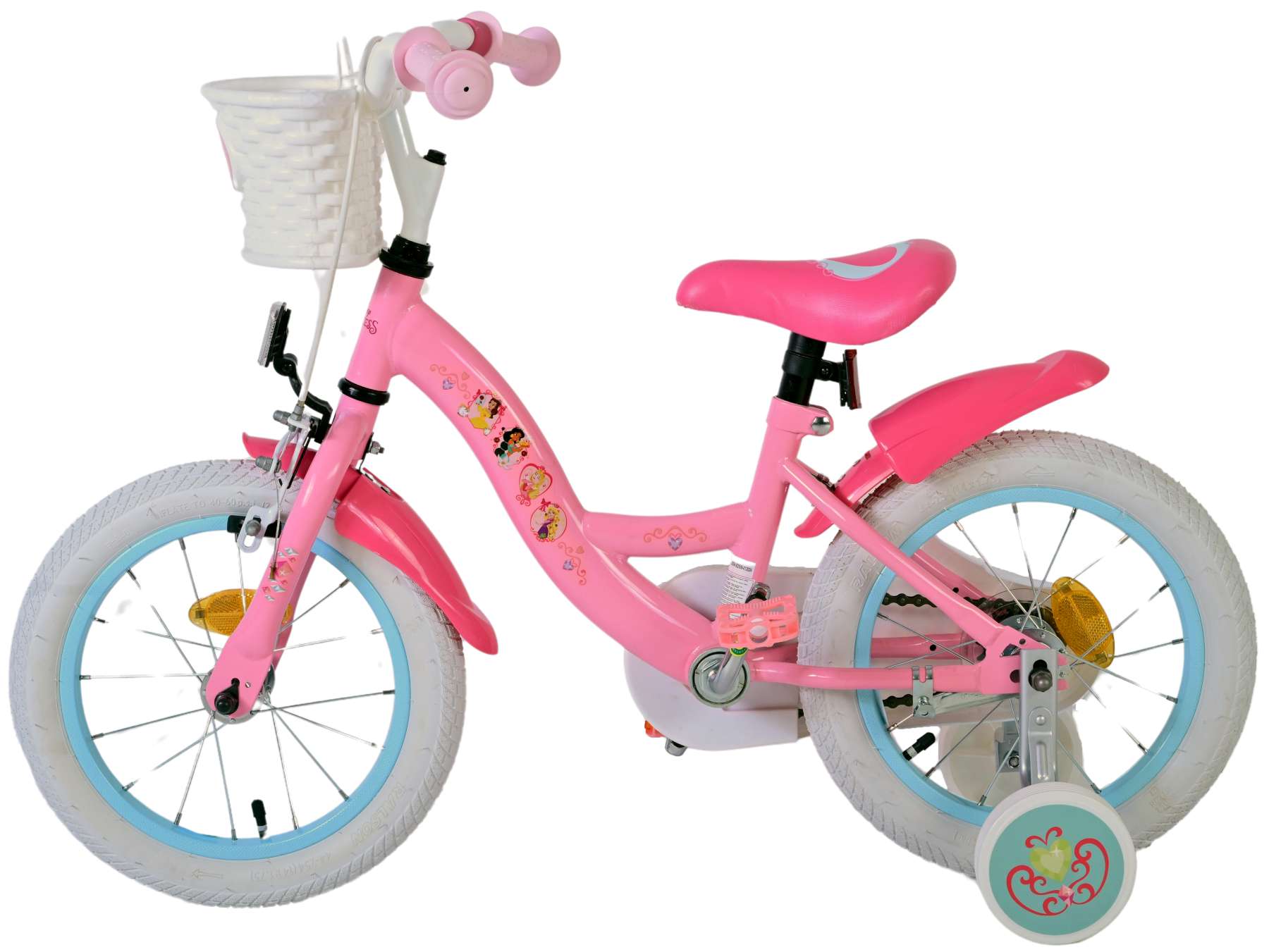 Kinderfahrrad Disney Princess Fahrrad in Rosa für Mädchen 14 Zoll