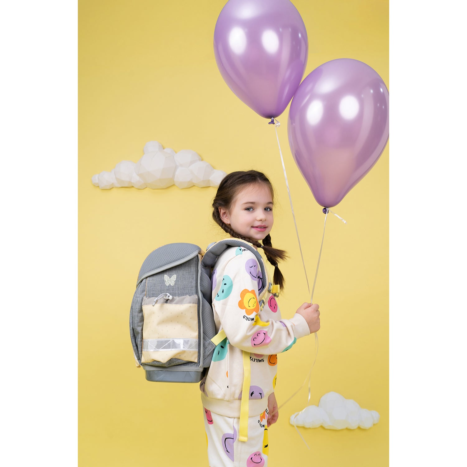 Rucksack Classy ergonomisches Schulranzen-Set 4-teilig "Fairy Garden"