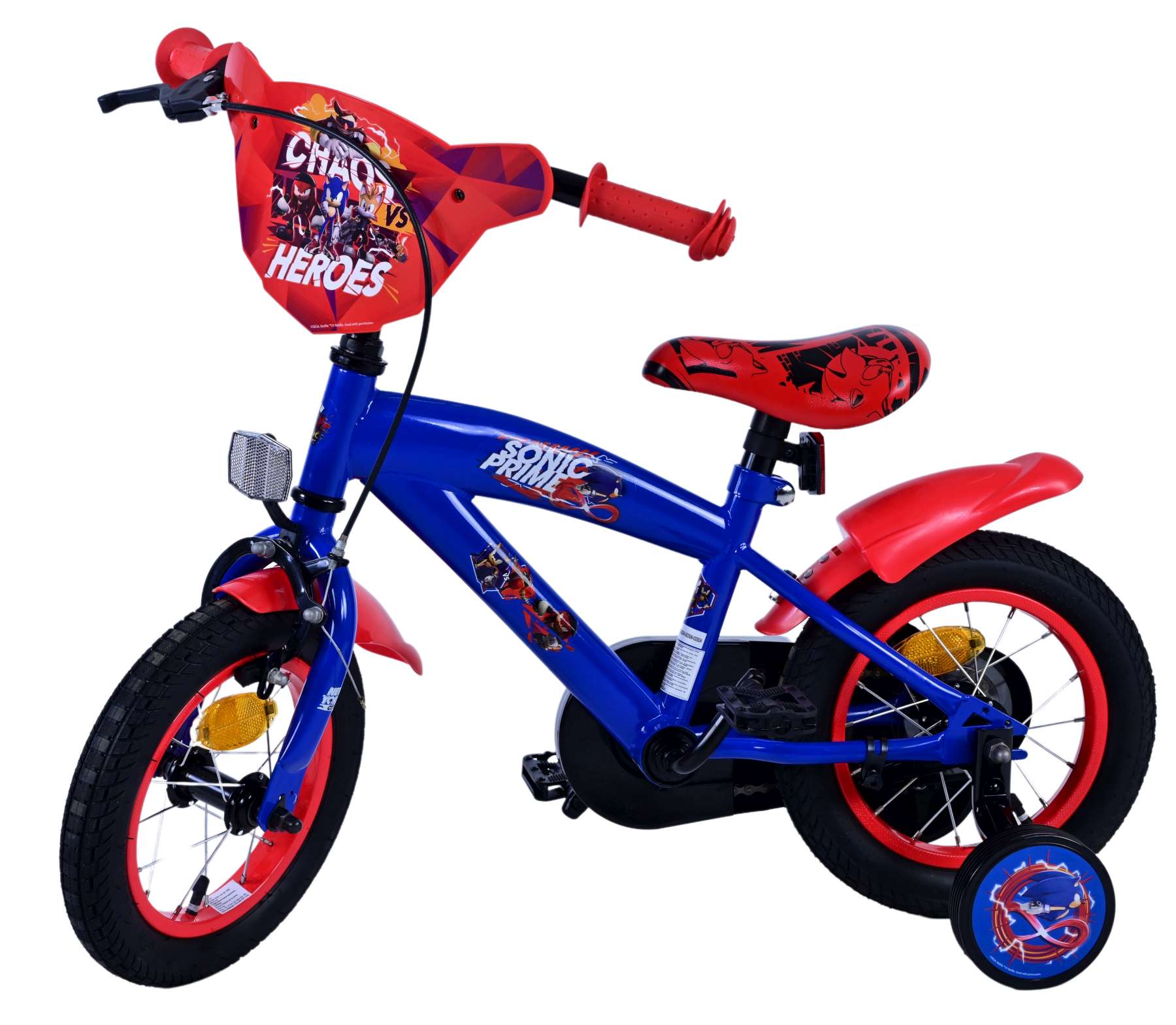 Kinderfahrrad Sonic für Jungen 12 Zoll Kinderrad in Blau Rot Fahrrad 