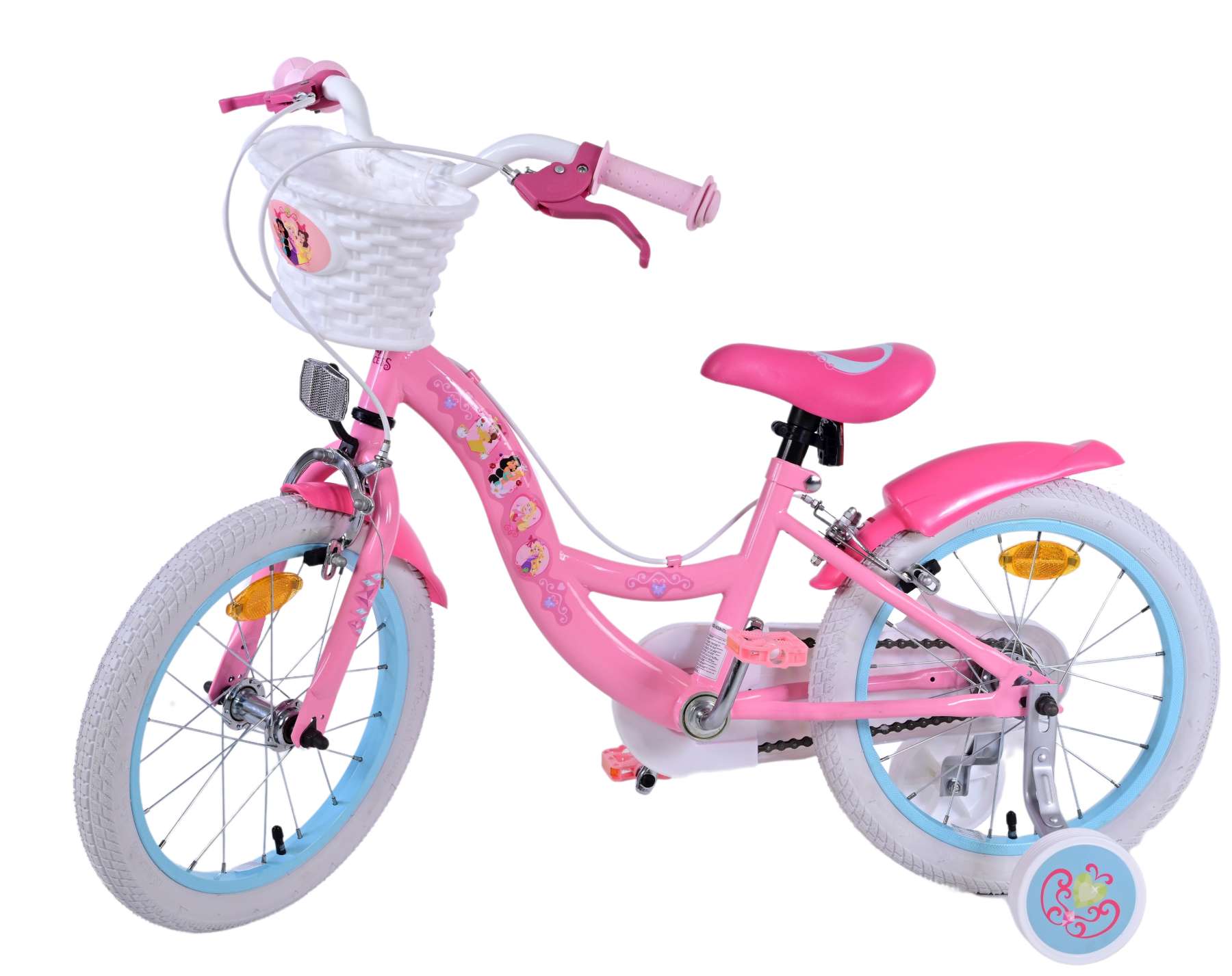 Kinderfahrrad Disney Princess für Mädchen 16 Zoll Kinderrad in Rosa