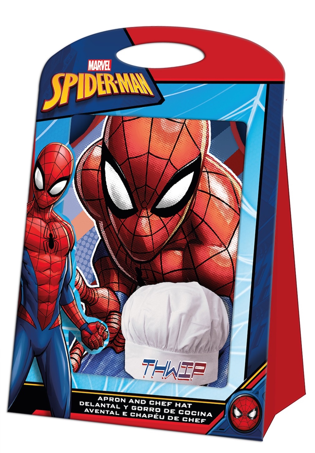Spiderman Kochset Schürze Mütze Spider-Man Chefkoch