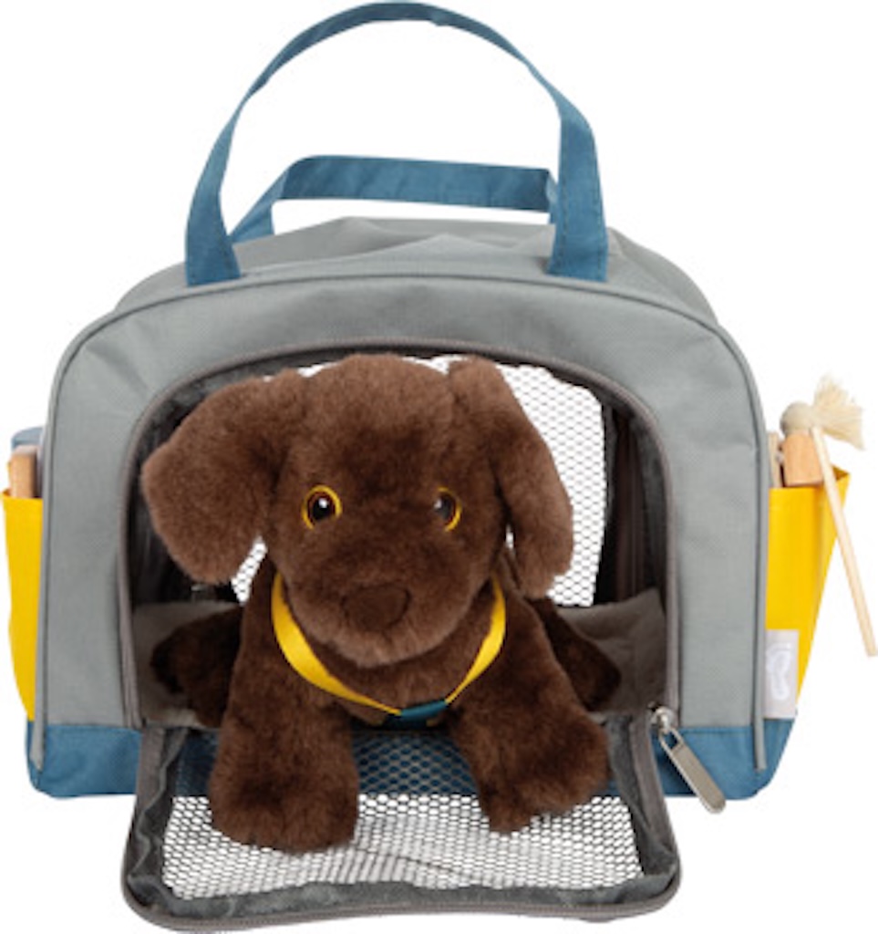 Hund mit Tasche und Pflege-Set Hund mit Tasche und Pflege-Set