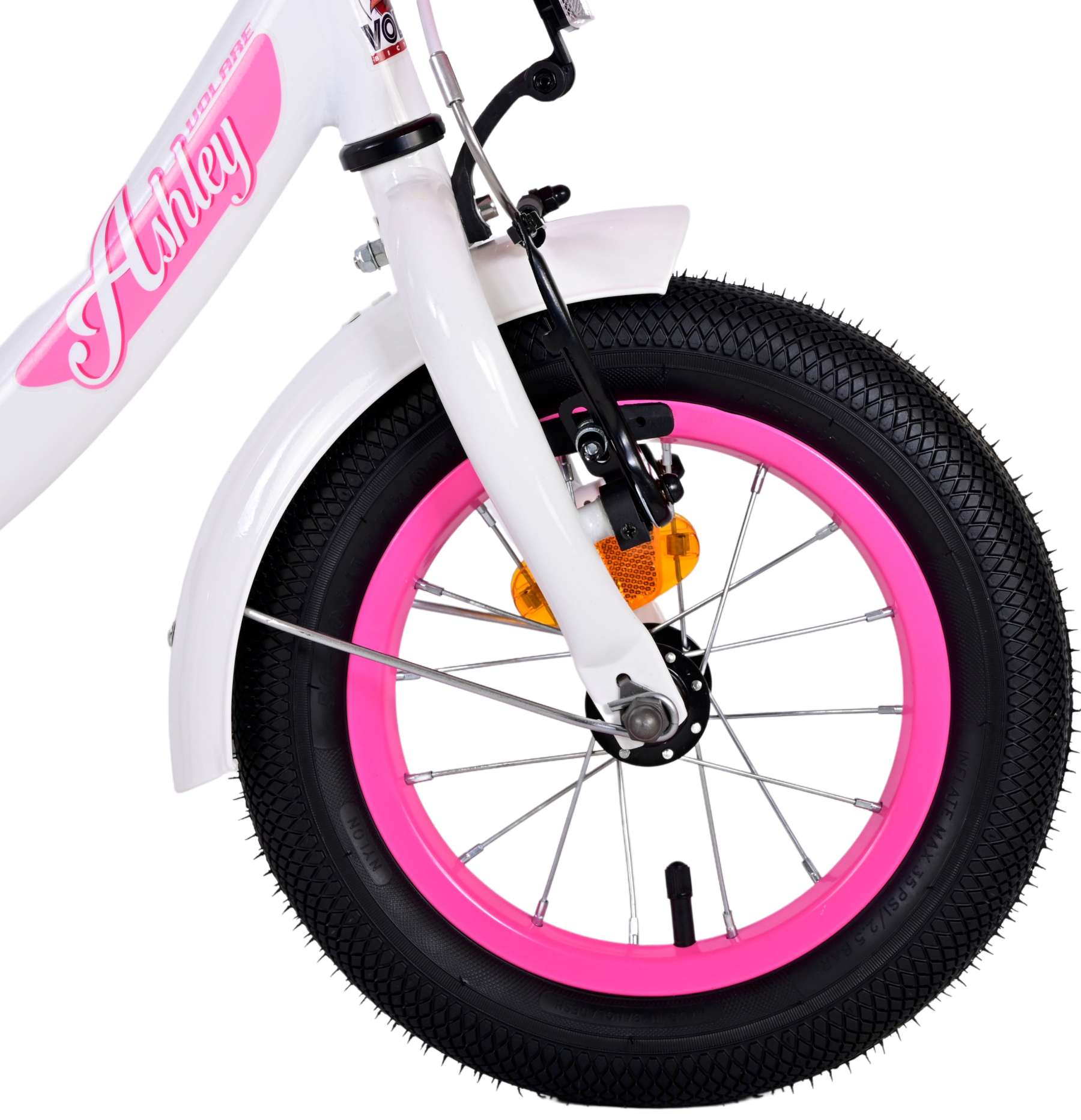 Kinderfahrrad Ashley Fahrrad für Mädchen 12 Zoll Kinderrad in Weiß