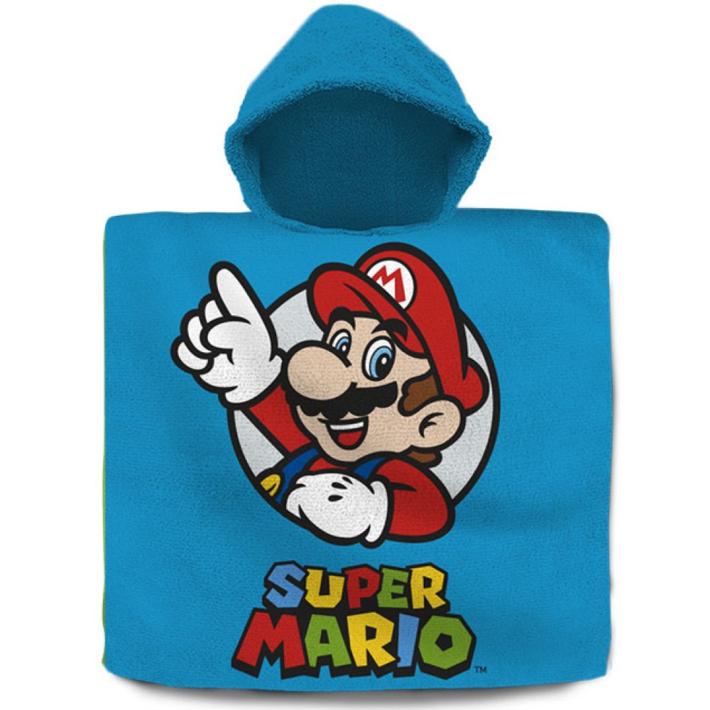 Poncho Baumwolle Super Mario Kinder Handtuch