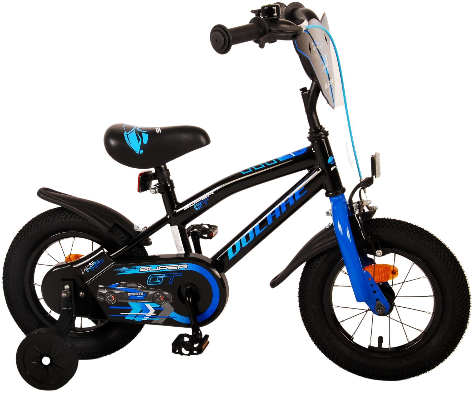 Kinderfahrrad Super GT für Jungen 12 Zoll Kinderrad in Blau Fahrrad