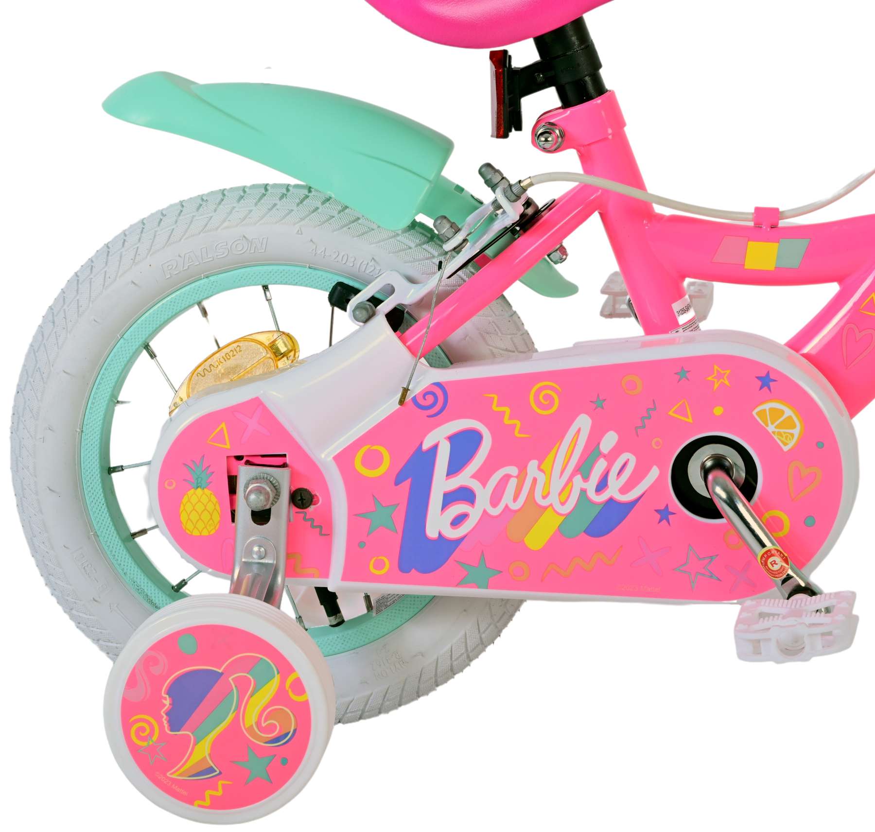 Kinderfahrrad Barbie Fahrrad für Mädchen 12 Zoll Kinderrad in Rosa