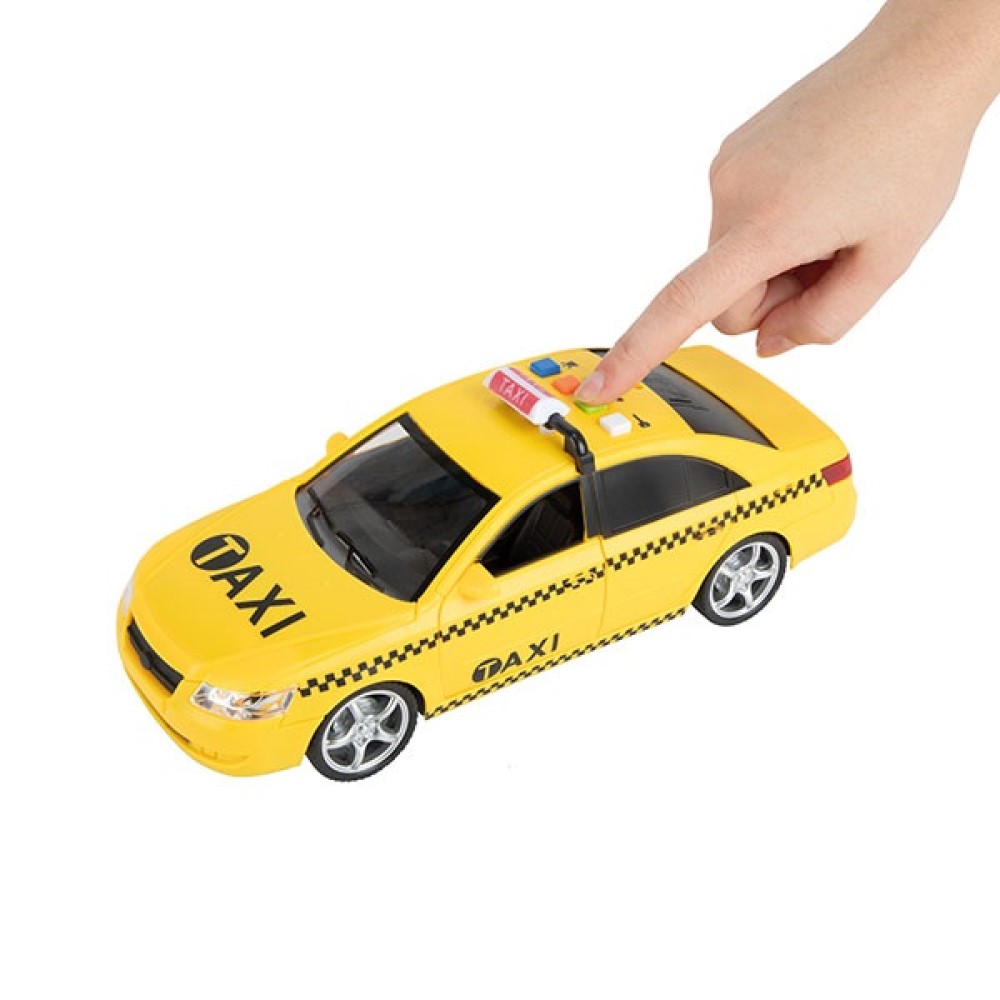 Toi-toys Auto als Taxi mit Rückzug Licht und Sound